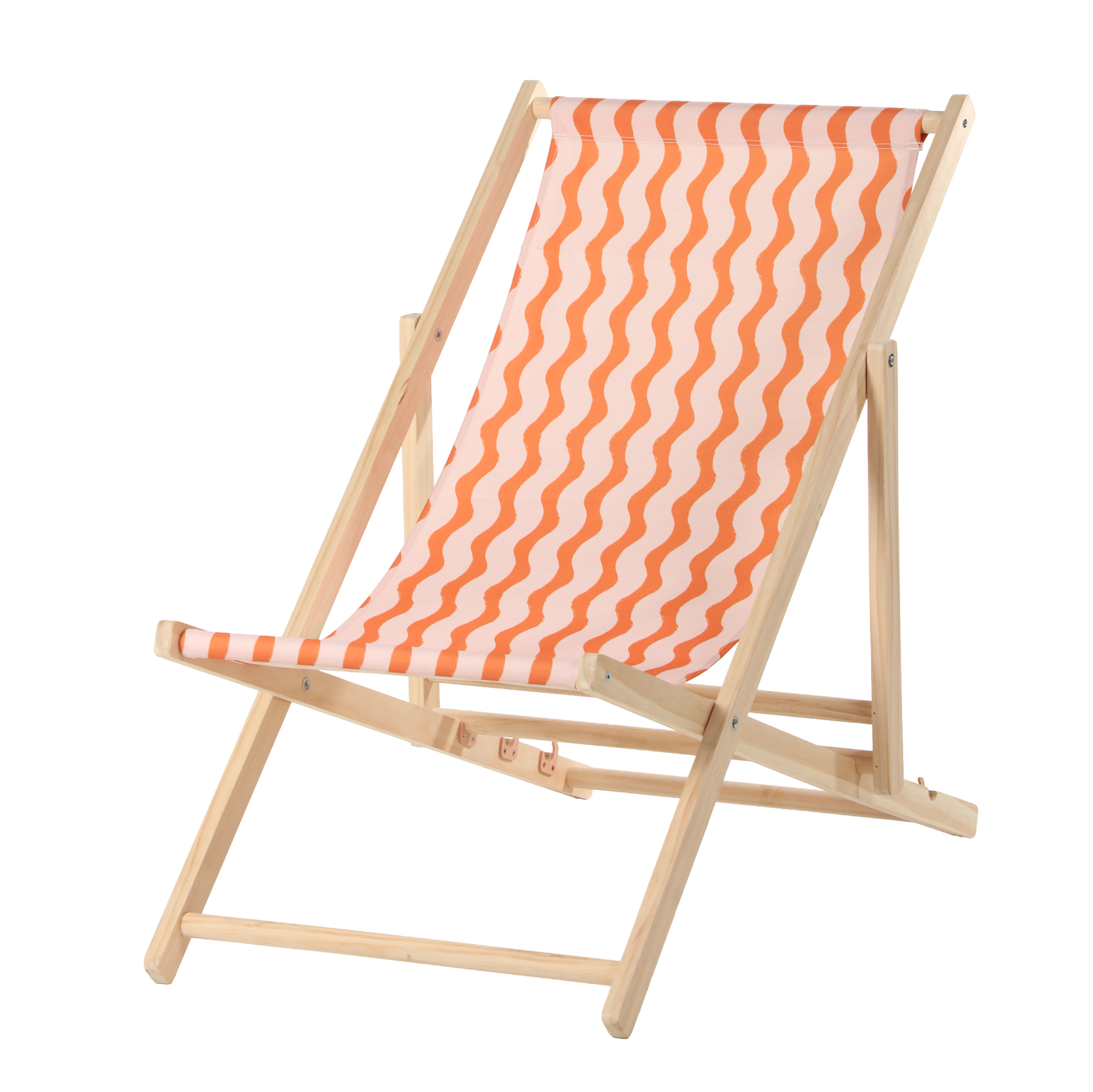 Fauteuil chilienne en bois  - Orange