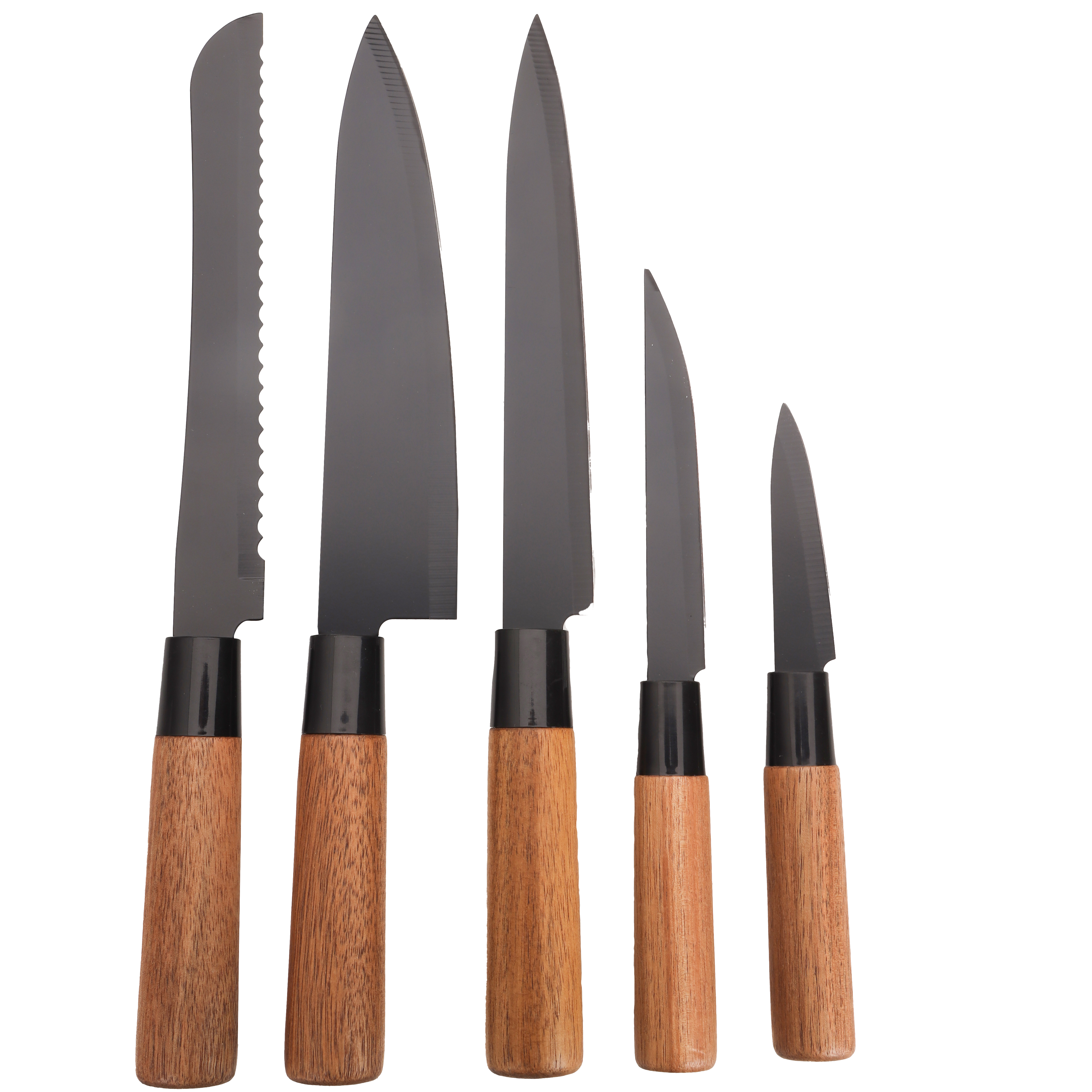 5 couteaux de cuisine avec bloc de rangement