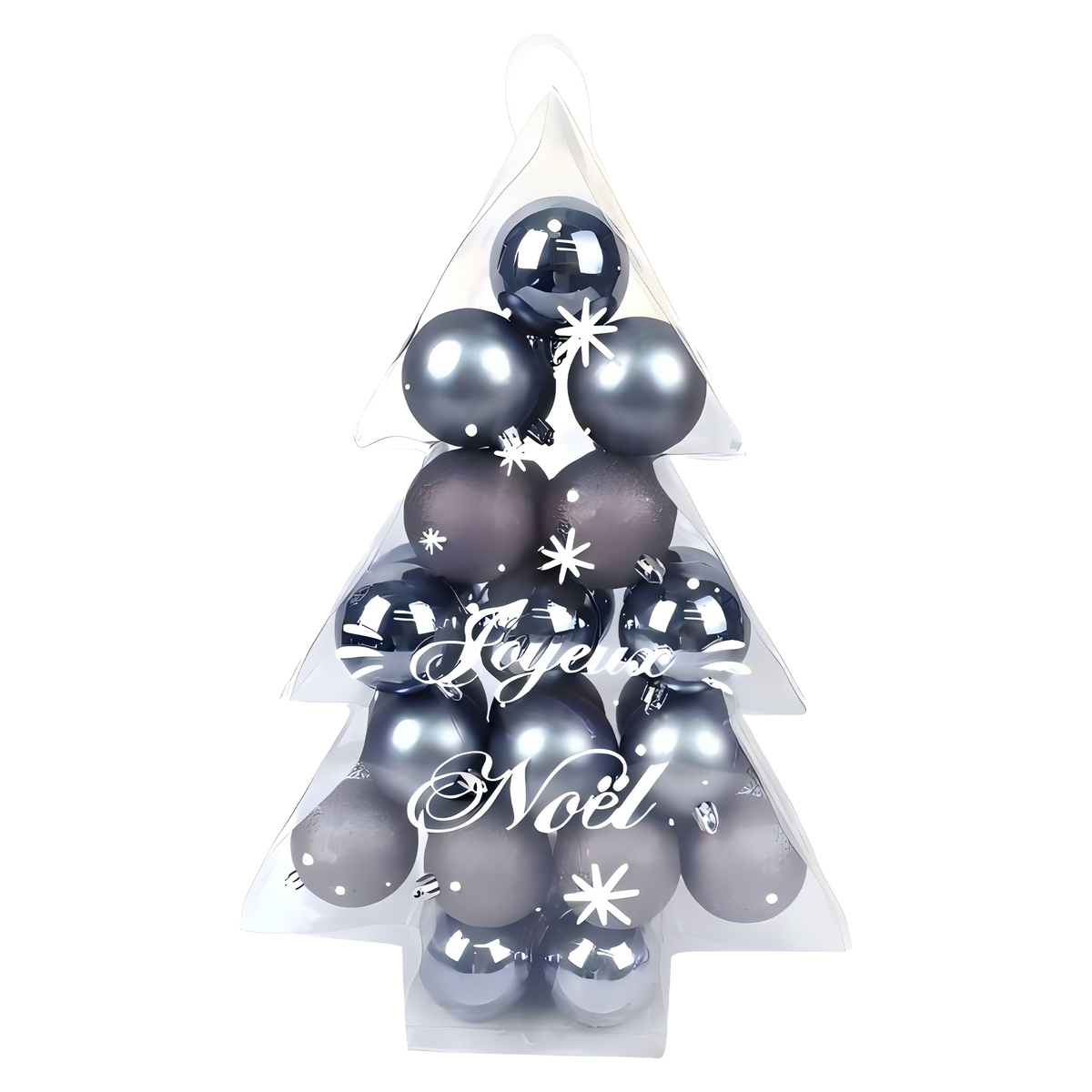 Lot de 34 boules de Noël décoratives - Blanc