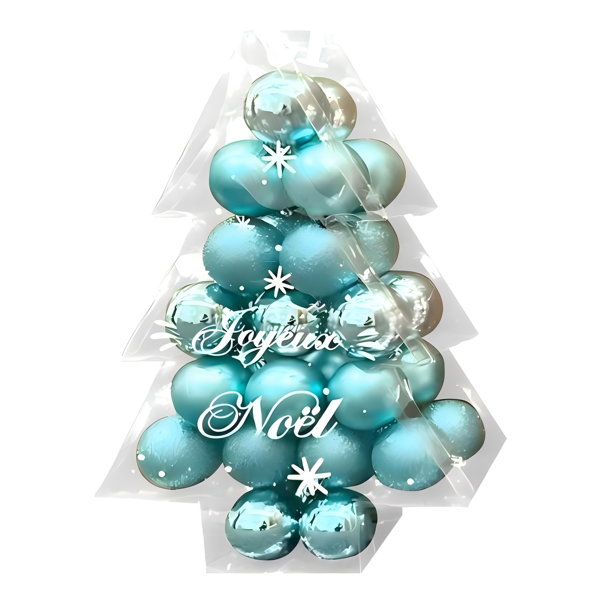 Lot de 34 boules de Noël décoratives - Bleu