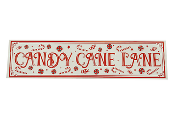 Panneau de Noël Candy Cane Lane