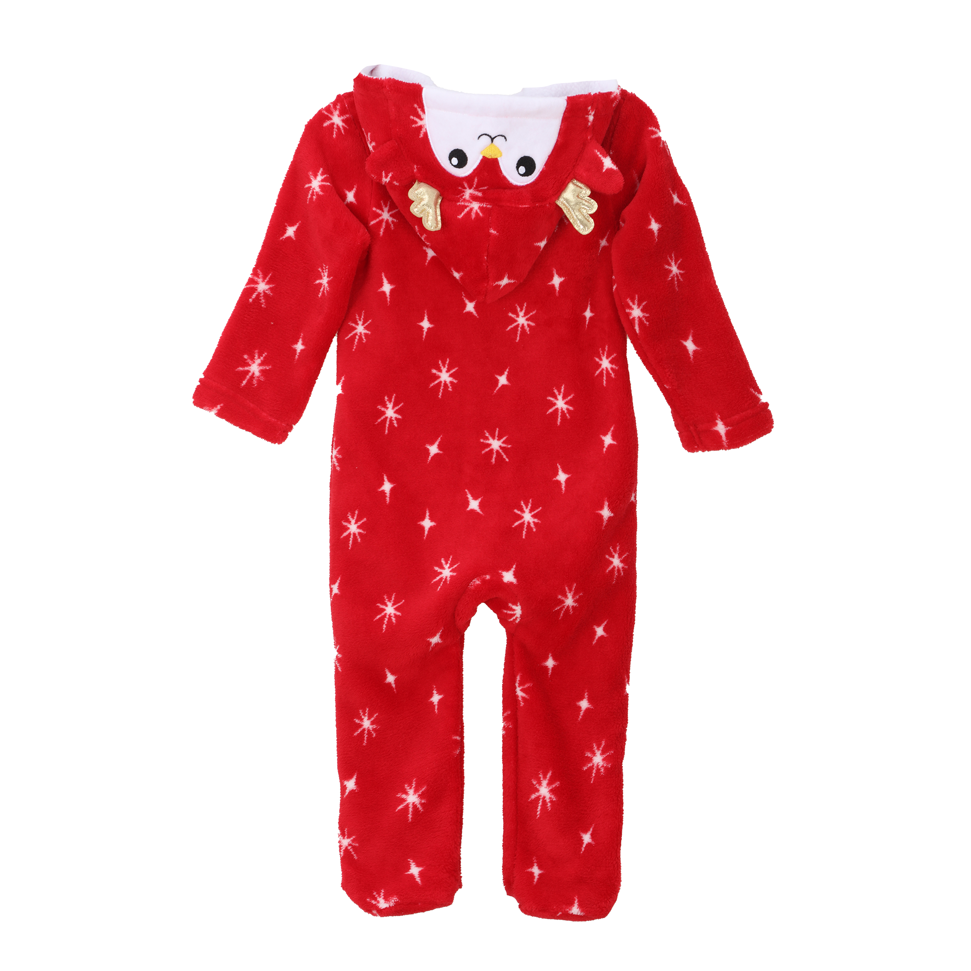 Surpyjama de Noël en coral fleece 3/36 mois - Rouge