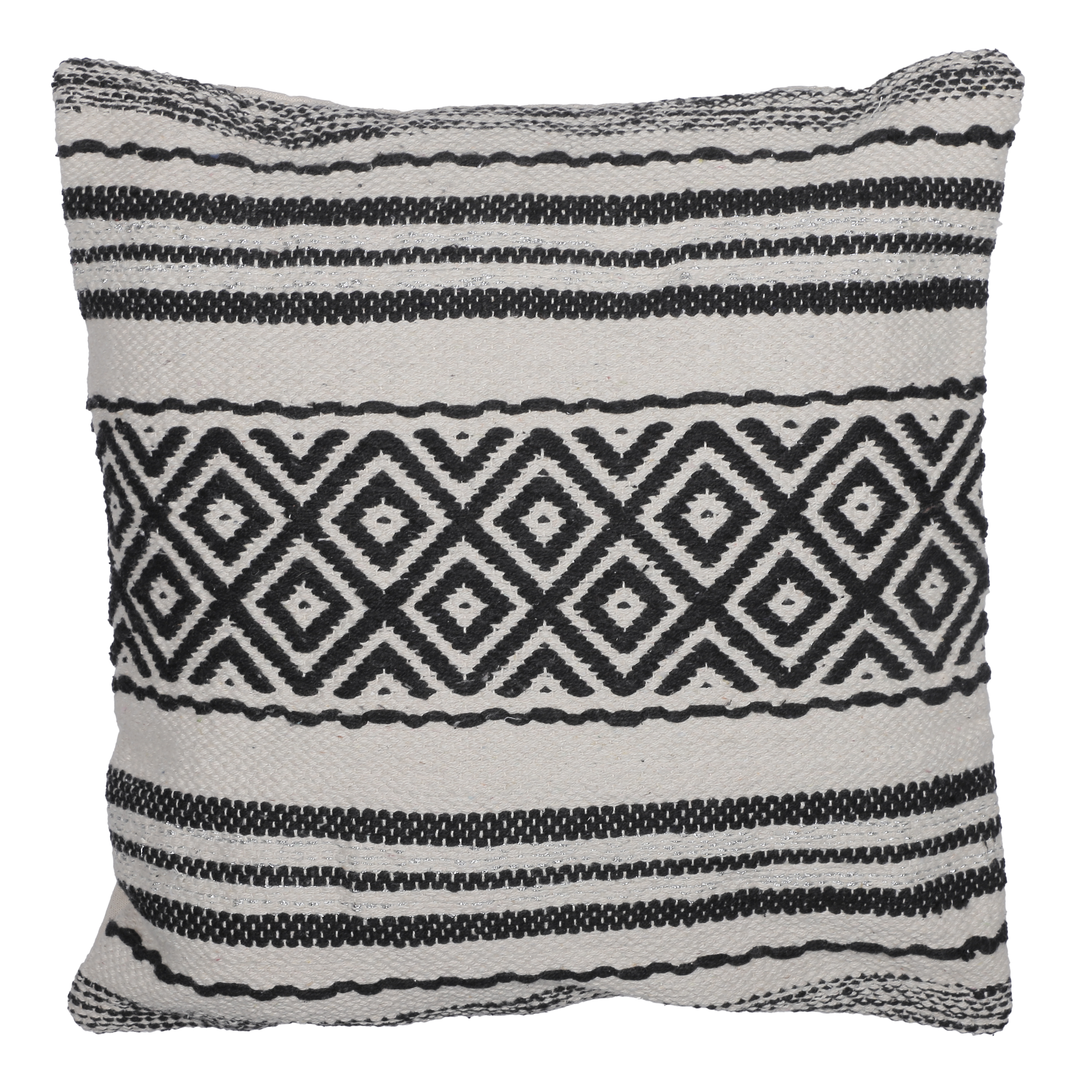 Coussin coton fil métal