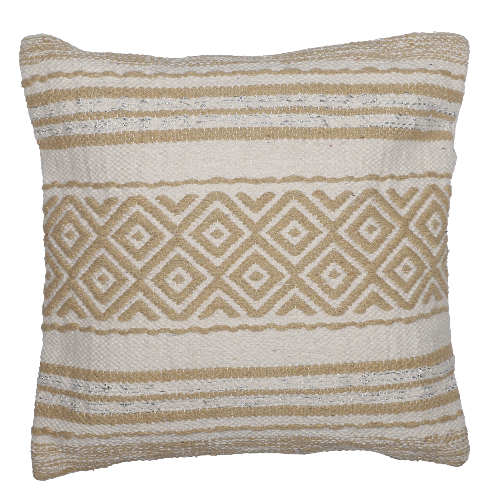 Coussin coton fil métal