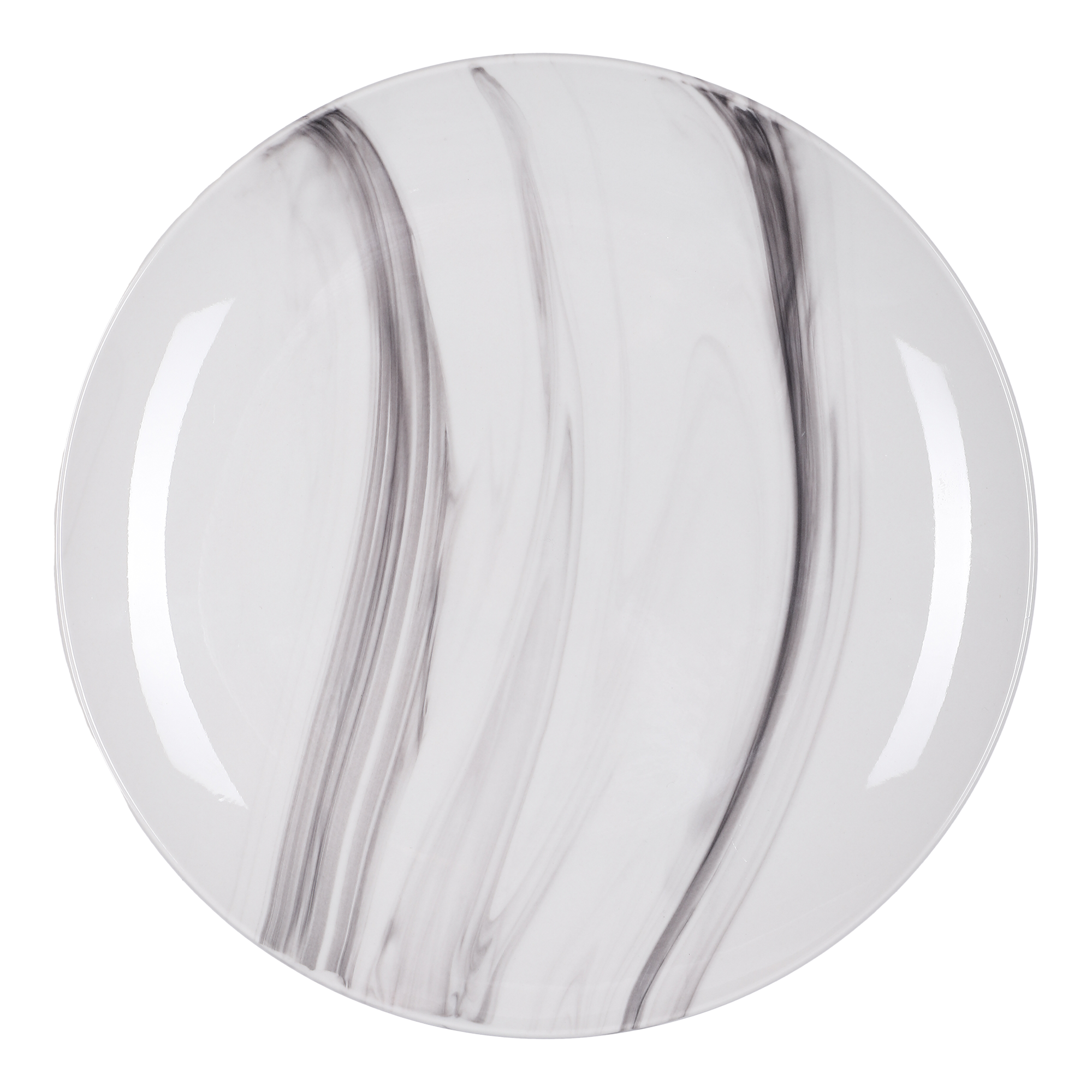Service d'assiettes et bols céramique effet marbre 12pcs