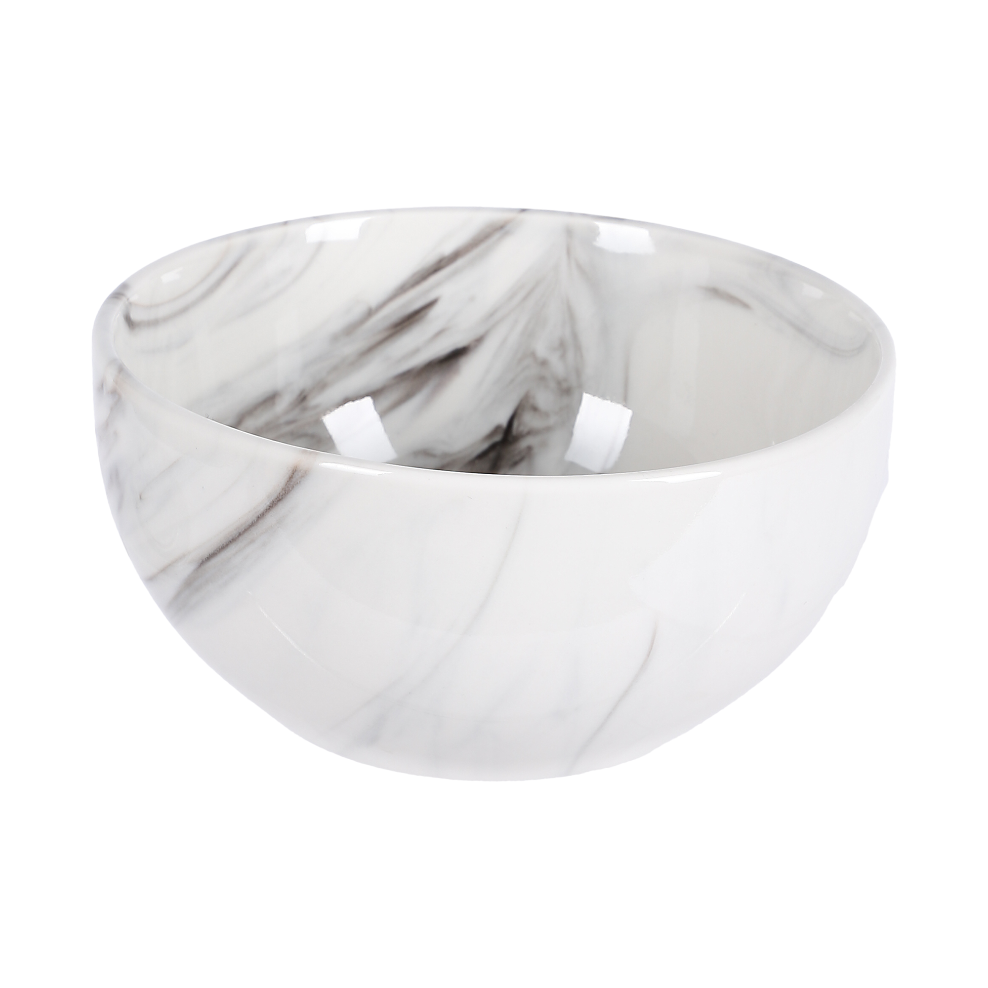 Service d'assiettes et bols céramique effet marbre 12pcs