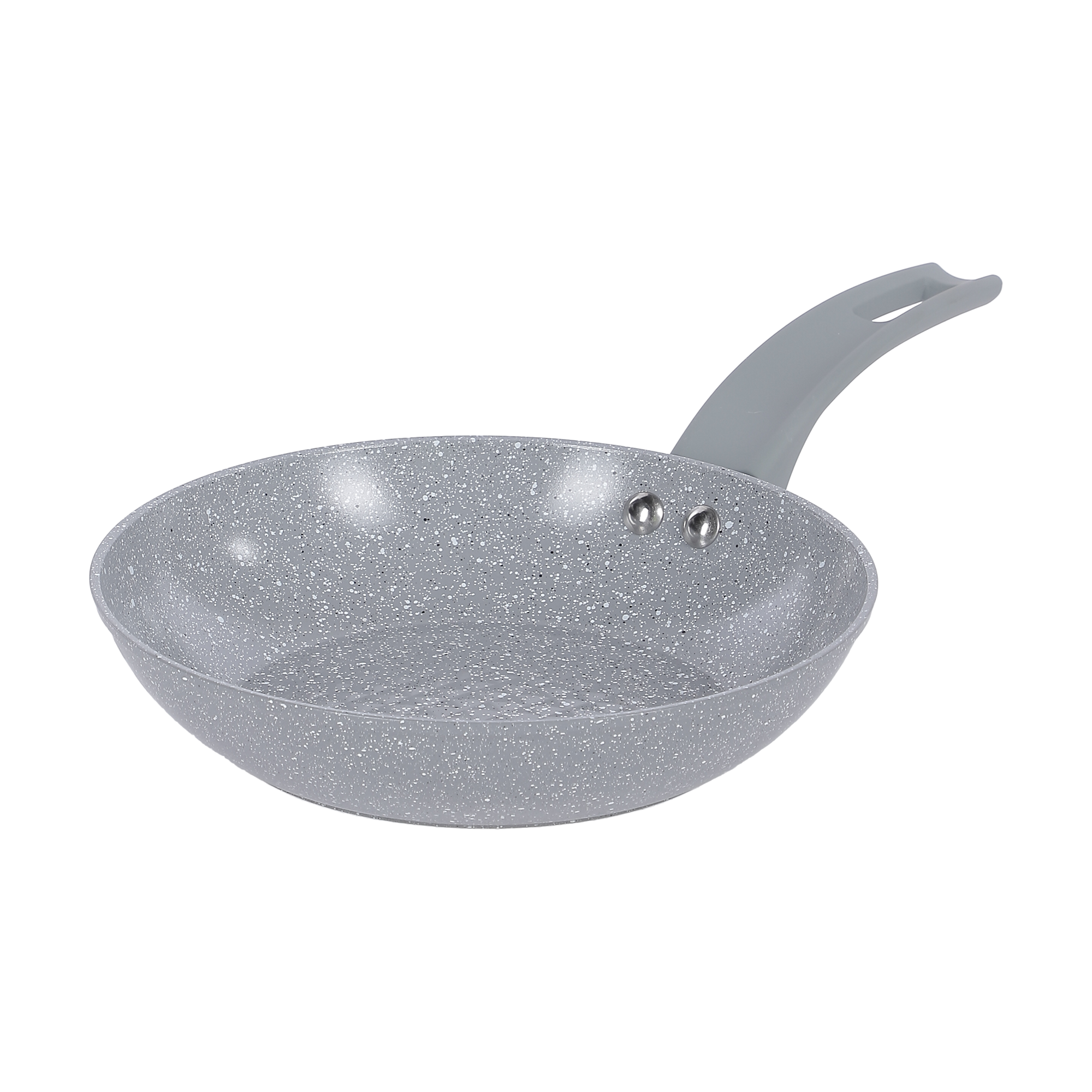 3 Poêles 20-24-28 cm + Wok 28 cm marbré gris