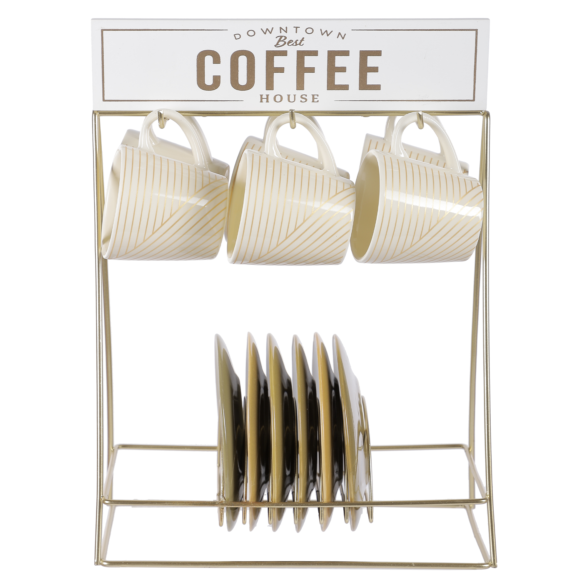 Support 6 tasses et 6 sous tasses