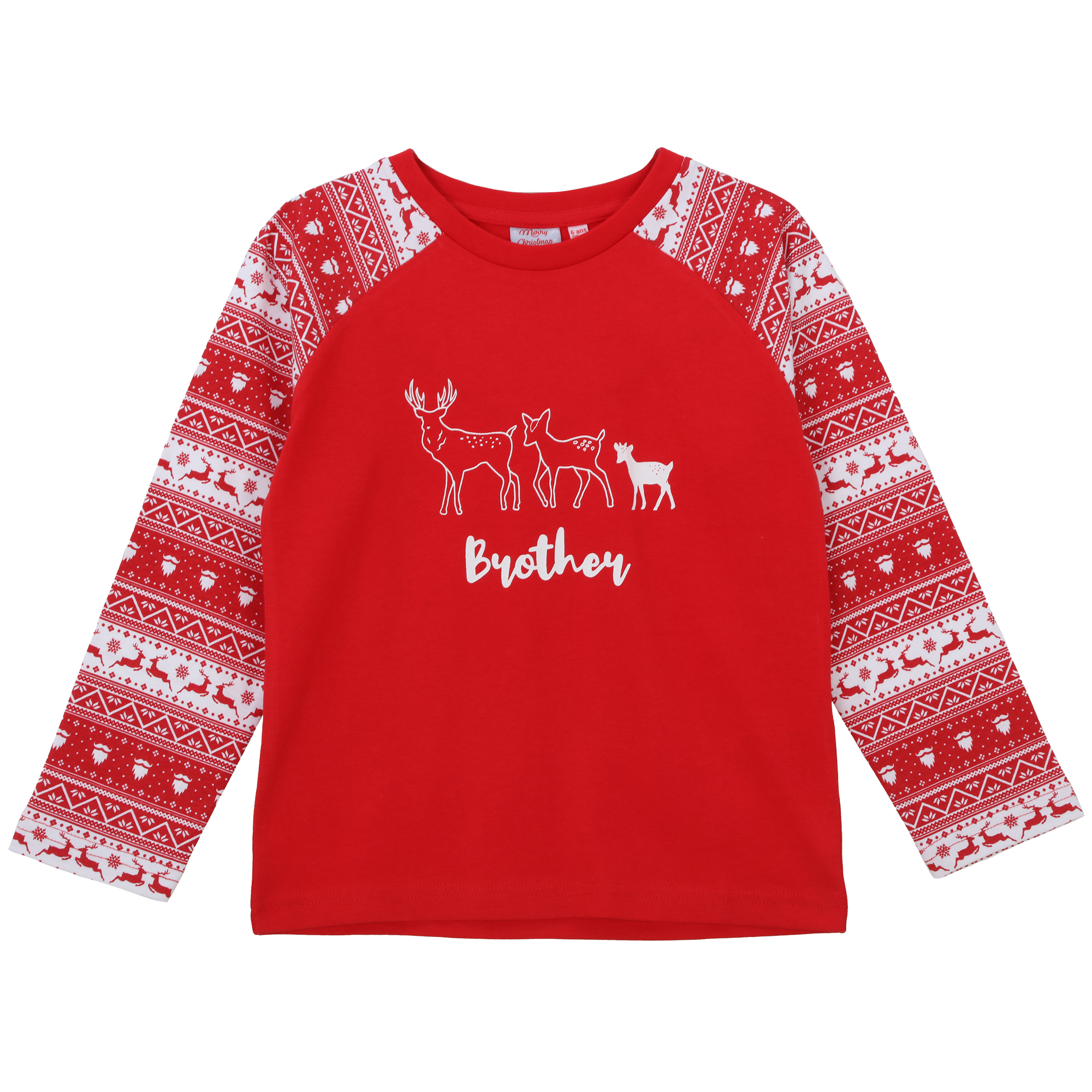 Pyjama de Noël Brother 4/12 ans  - Rouge