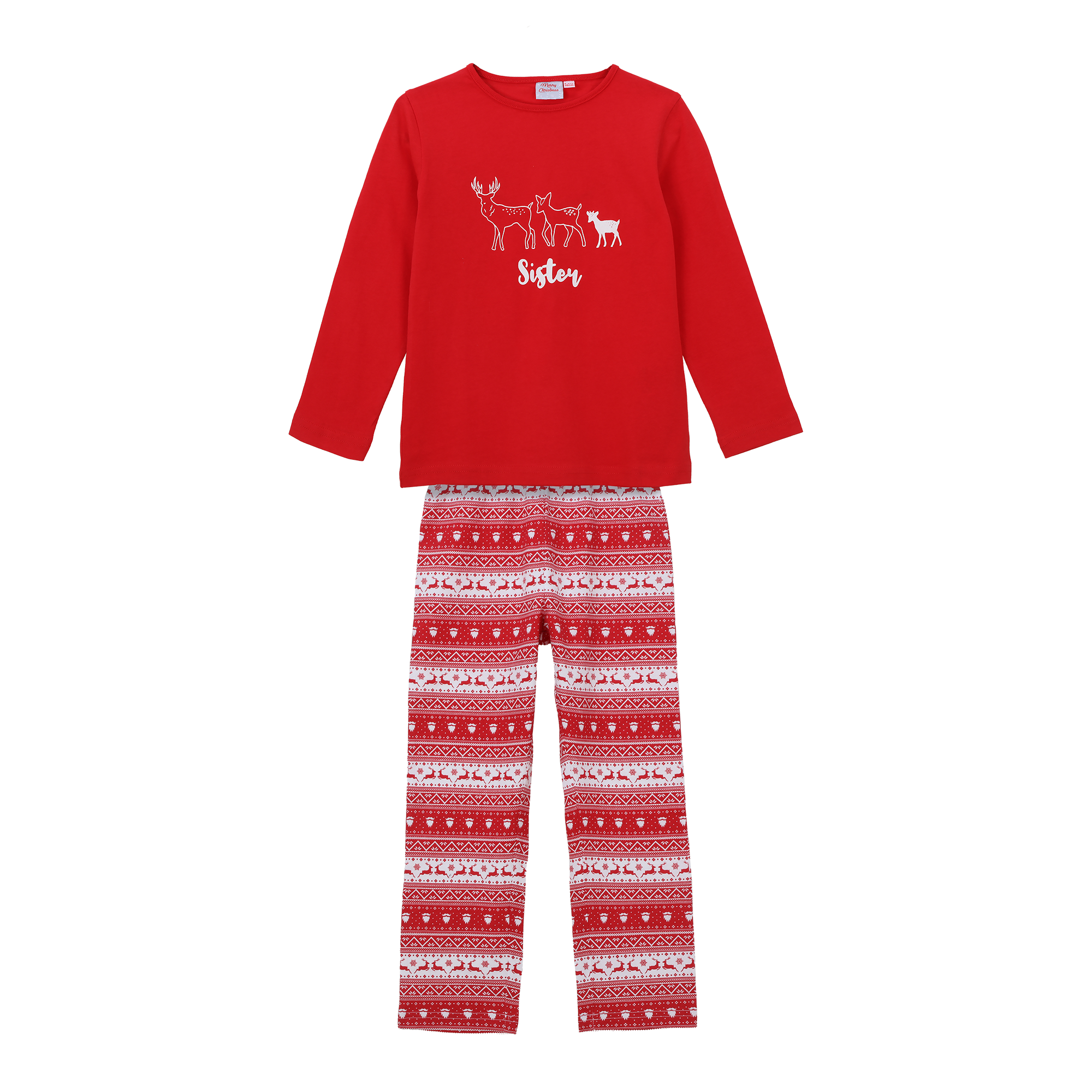 Pyjama de Noël Sister 4/12 ans - Rouge
