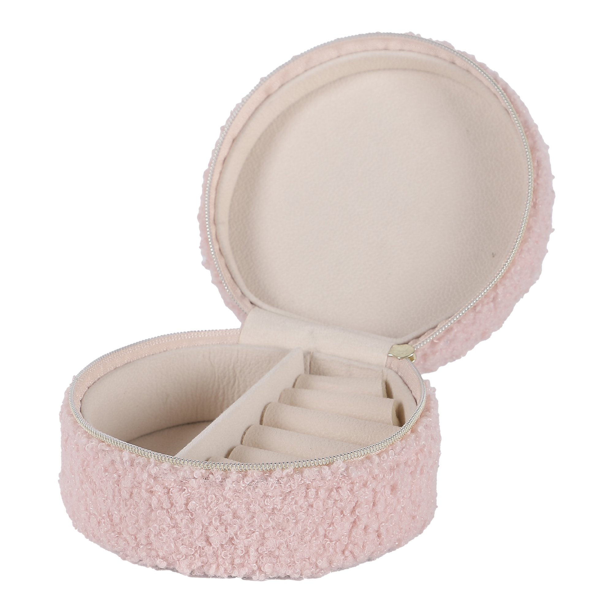 Boite à bijou bouclette  - Rose clair