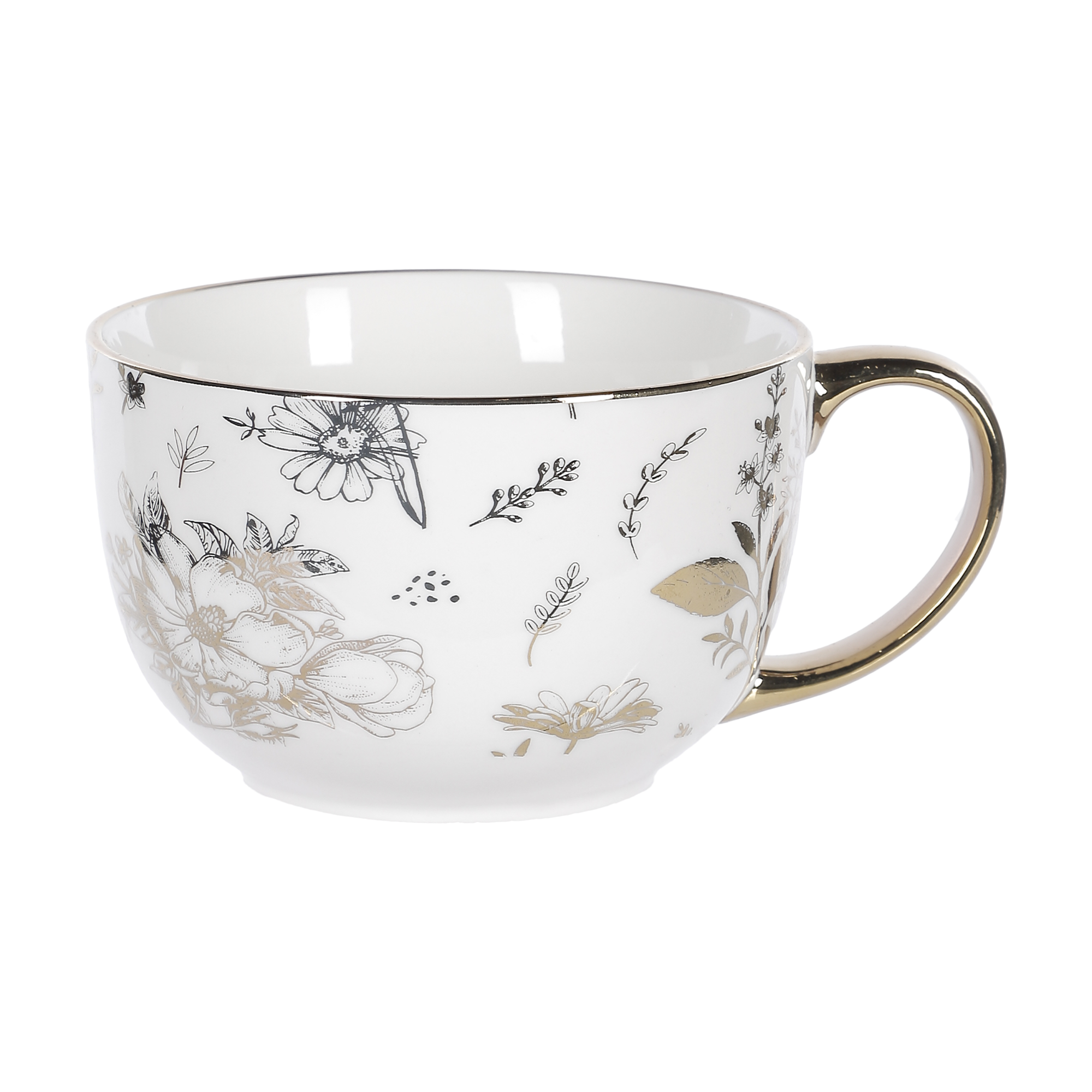 Mug blanc détails dorés