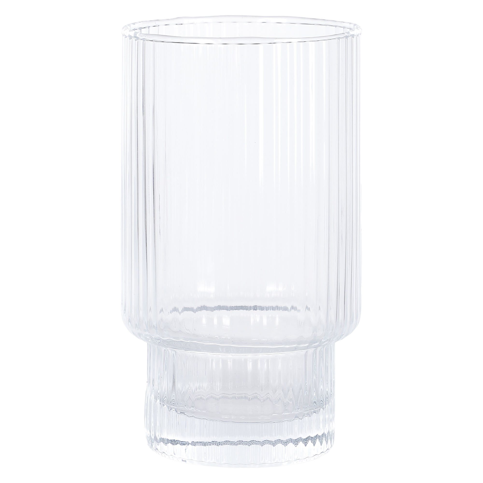 3 verres Zada hauts striés transparents