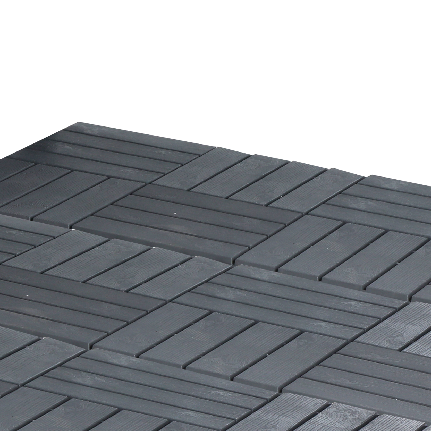 Pack de 4 carreaux en plastique effet bois