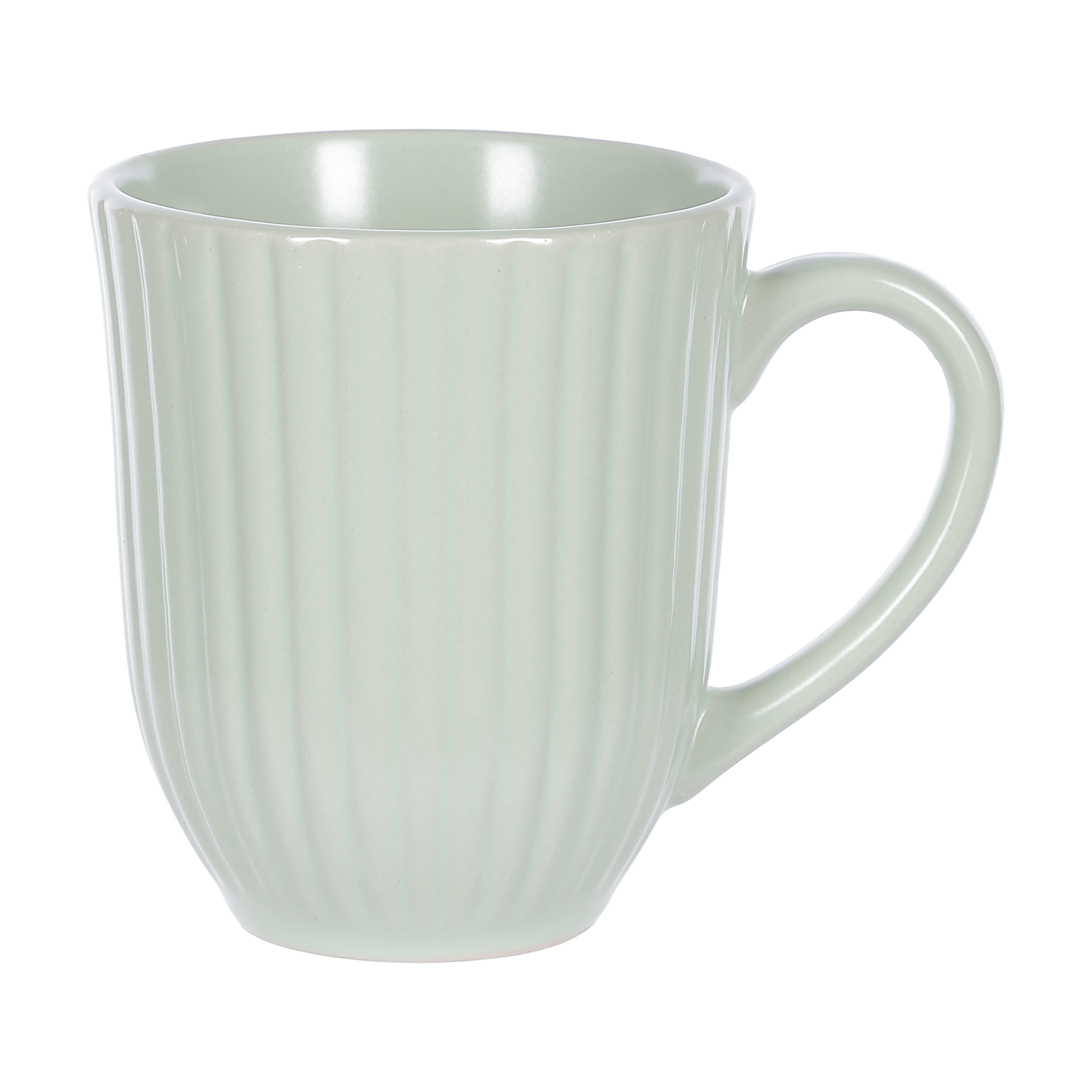 Mug Zoan en céramique strié  - Beige