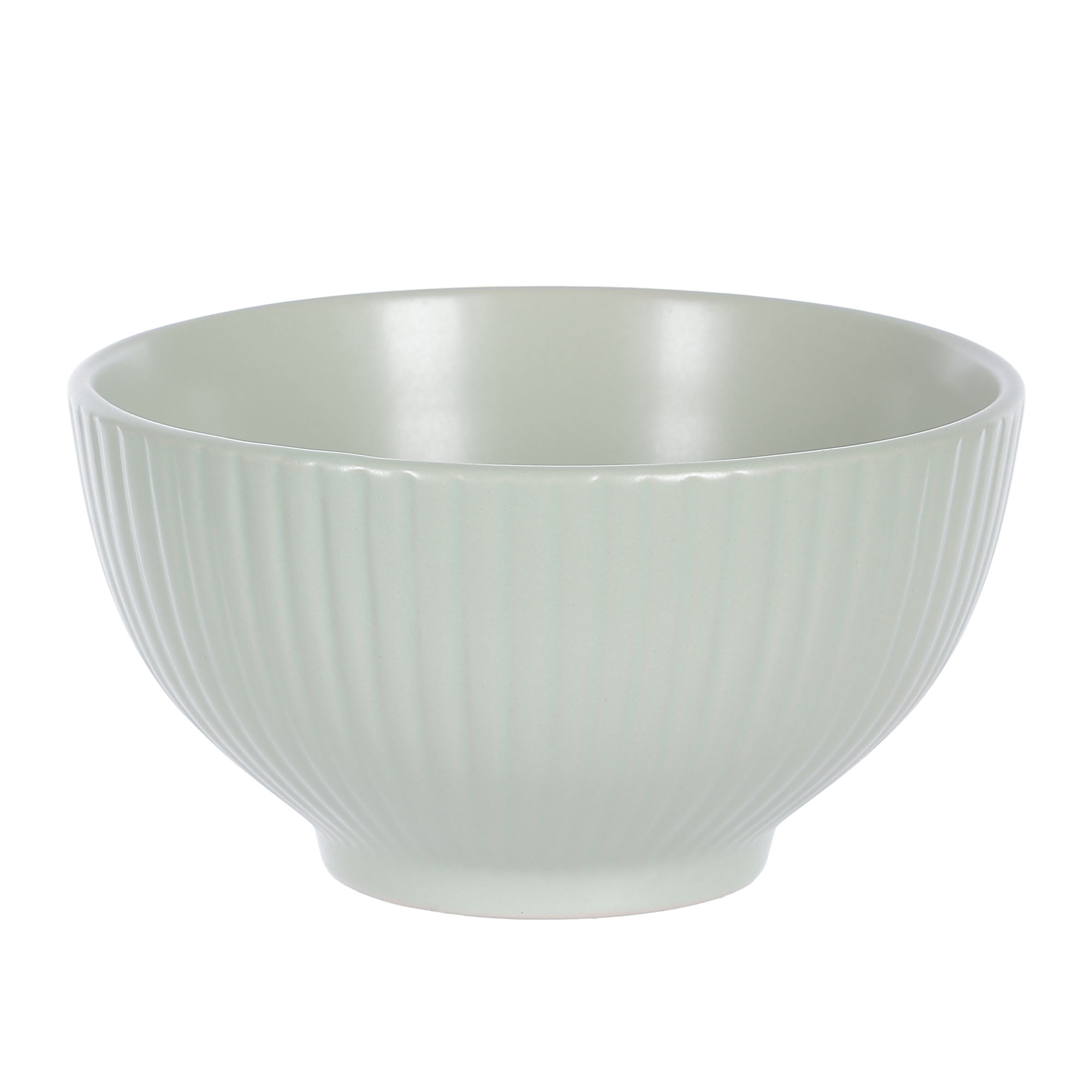 Bol Zoan en céramique strié 15 cm  - Vert