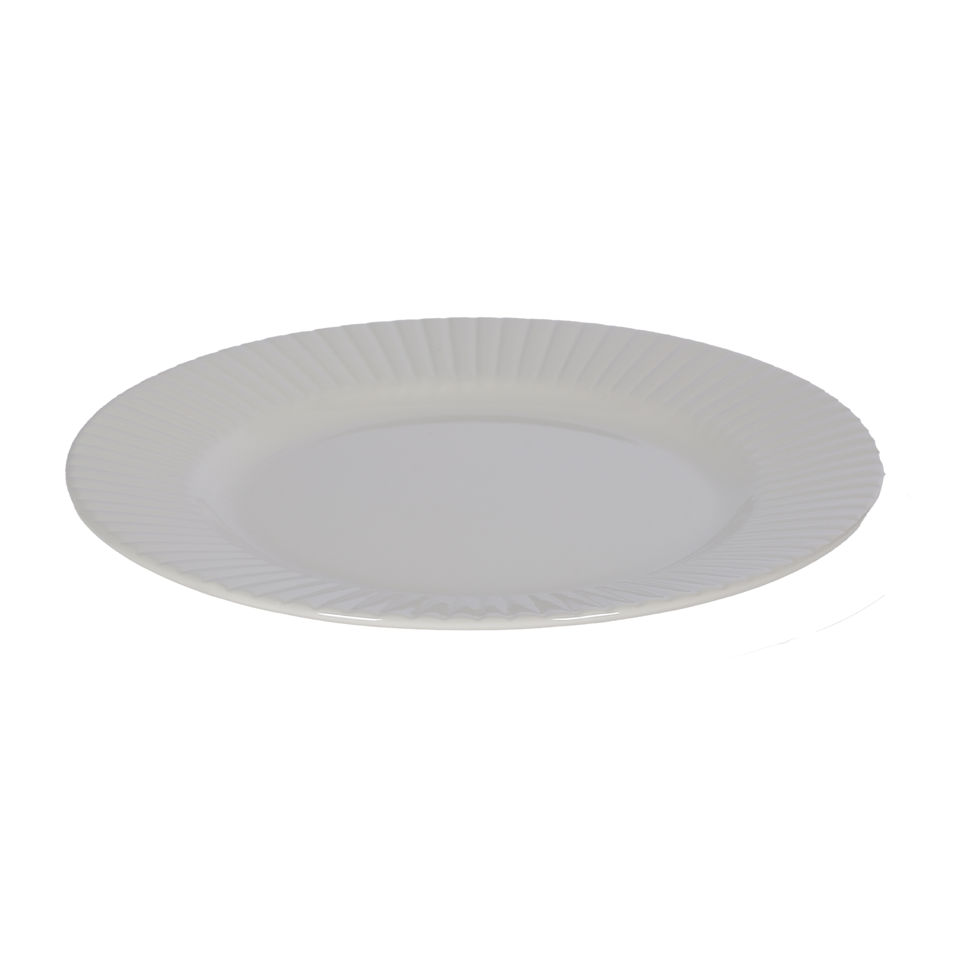 Assiette plate Zoan en céramique avec bordure  - Beige