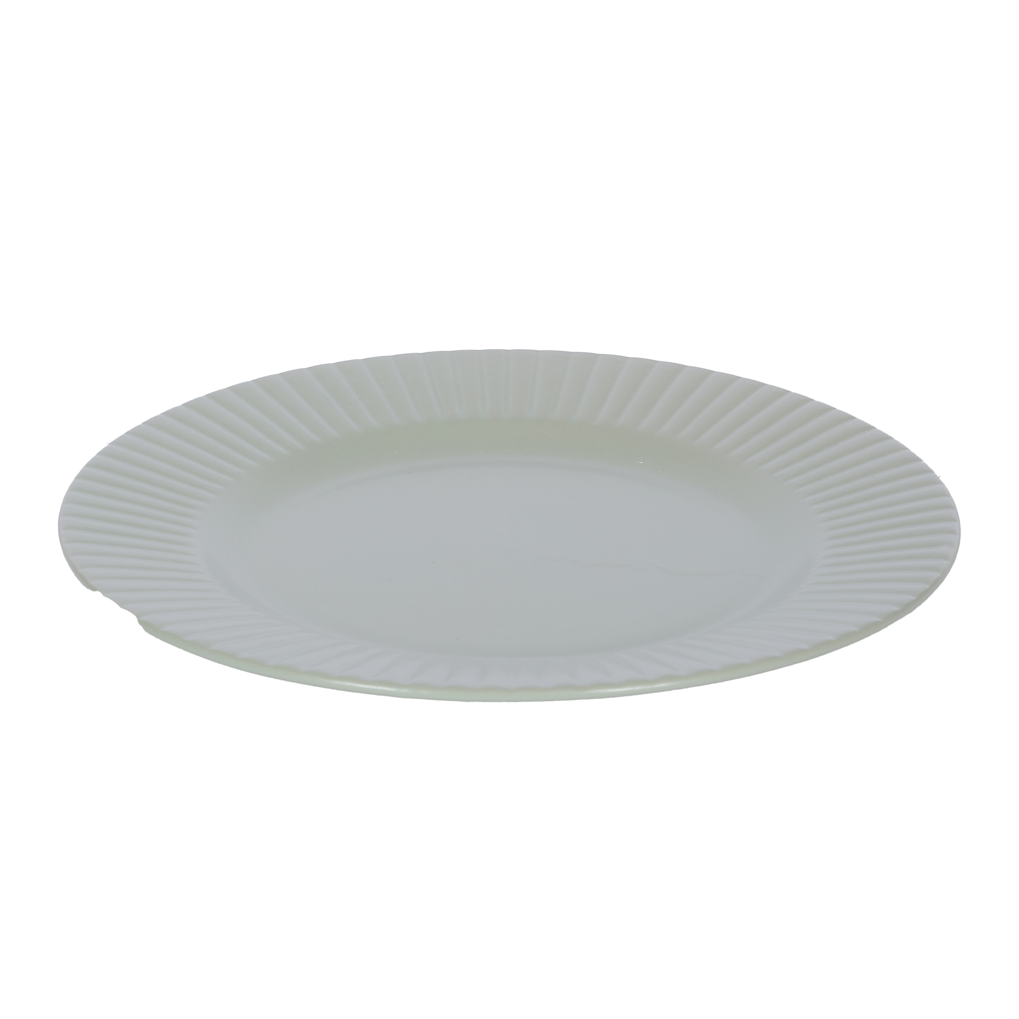 Assiette plate Zoan en céramique avec bordure  - Beige
