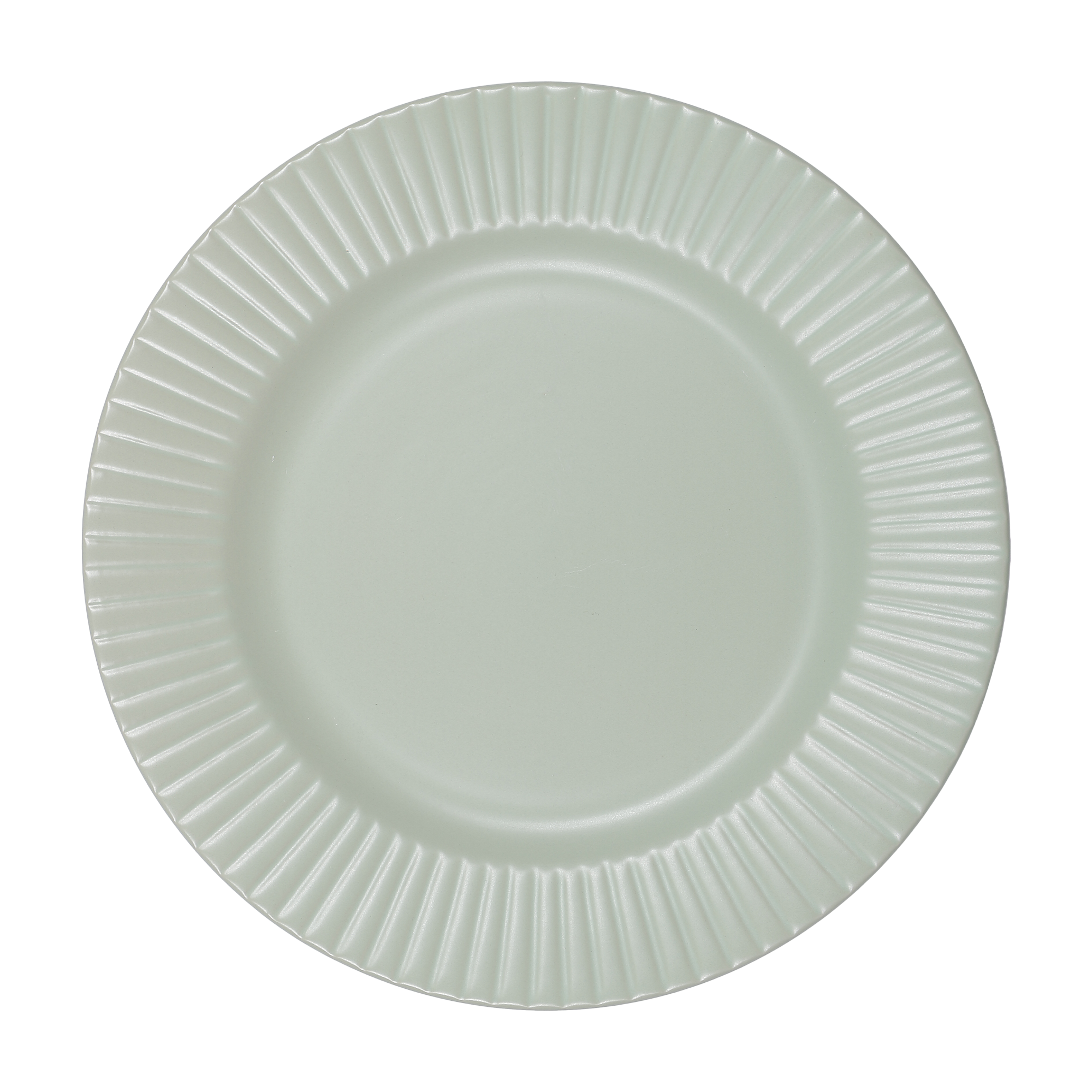 Assiette plate Zoan en céramique avec bordure  - Beige