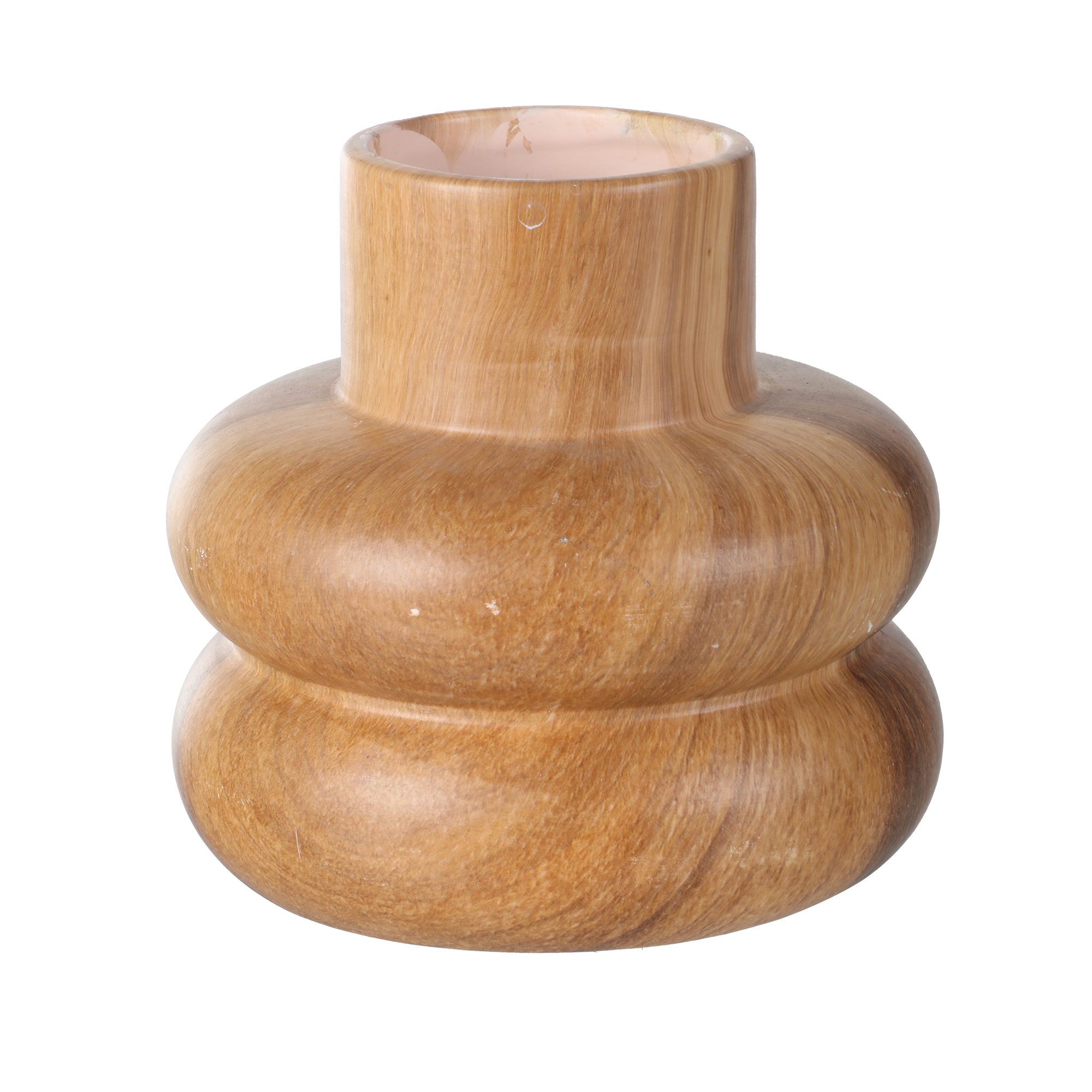Vase décoratif effet bois