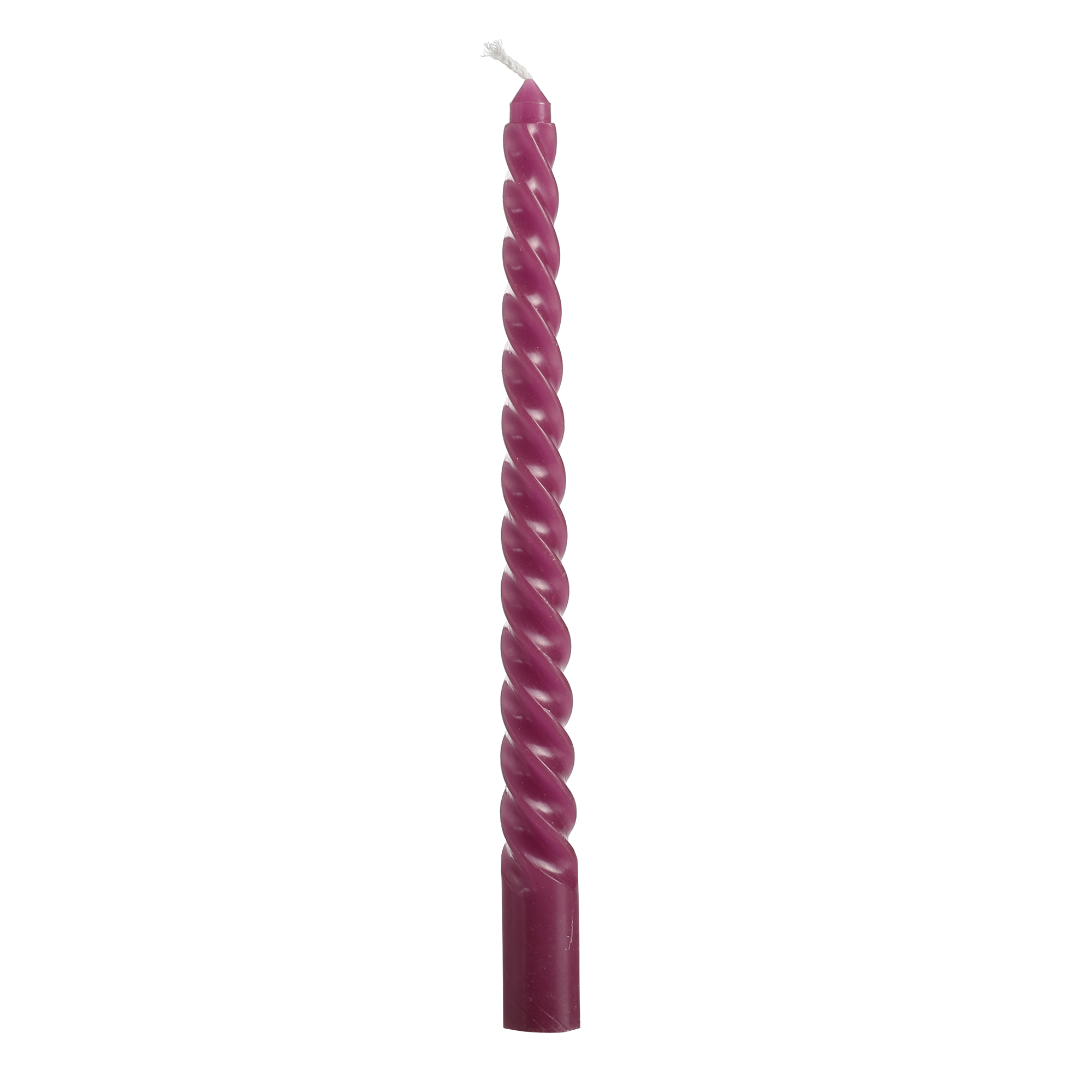Lot de 4 bougies torsadées  - Blanc