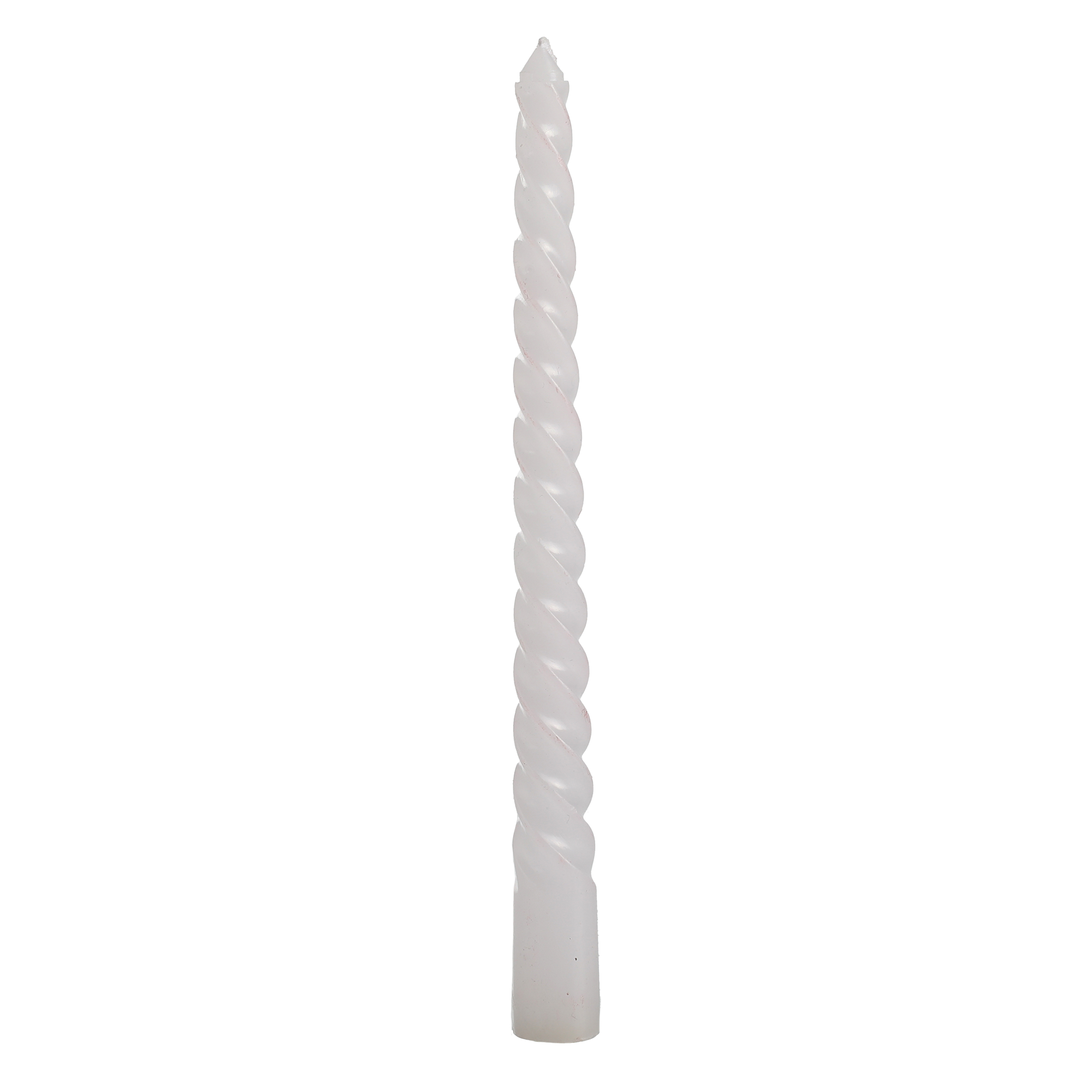 Lot de 4 bougies torsadées  - Blanc