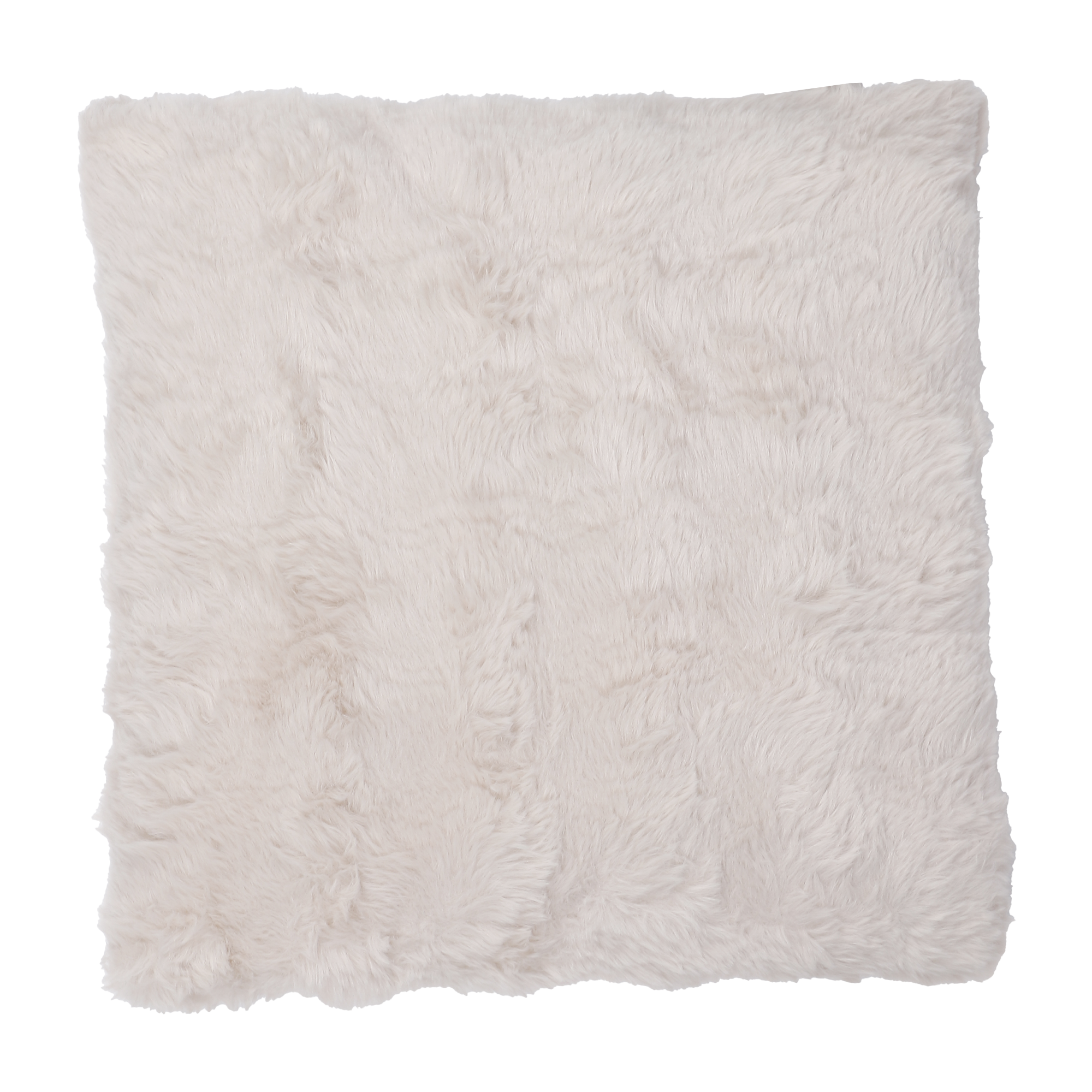 Coussin en fausse fourrure 40x40cm - Beige