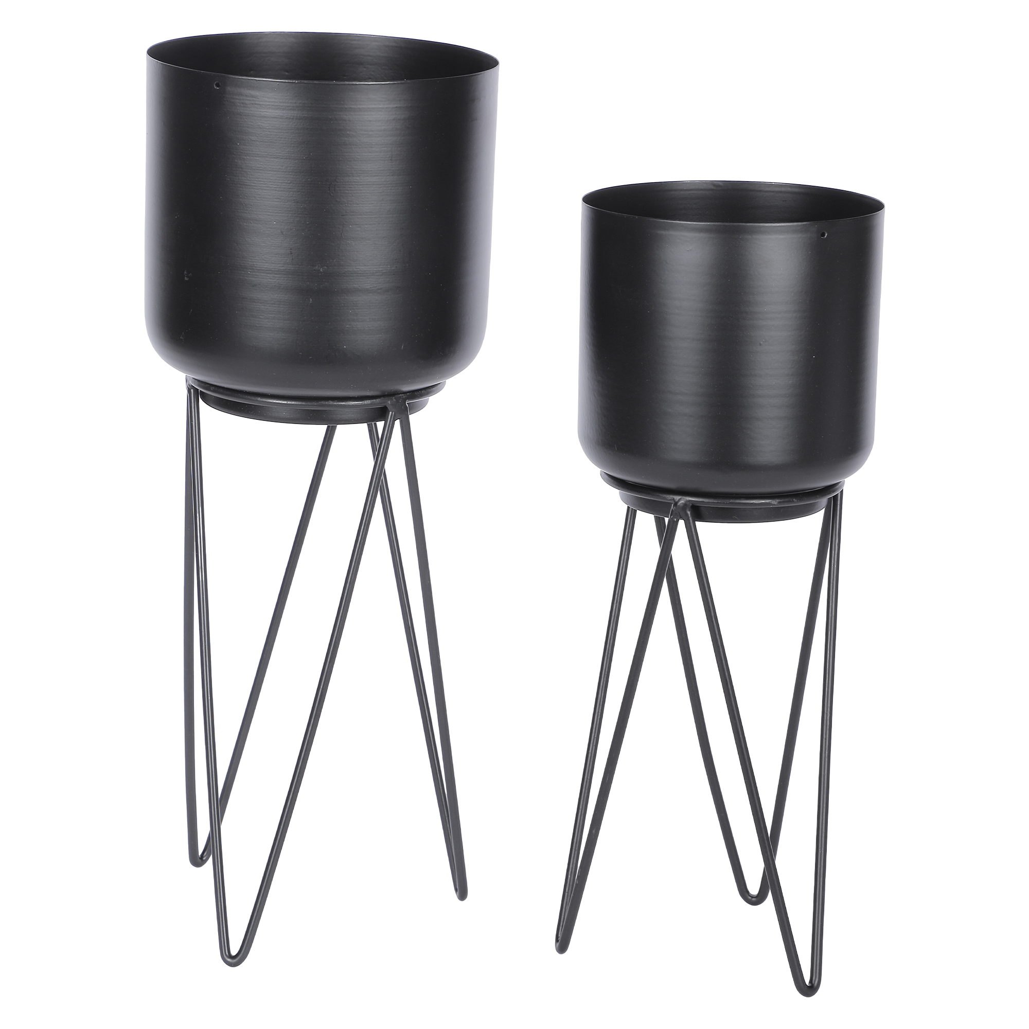 Set de 2 porte plantes en métal