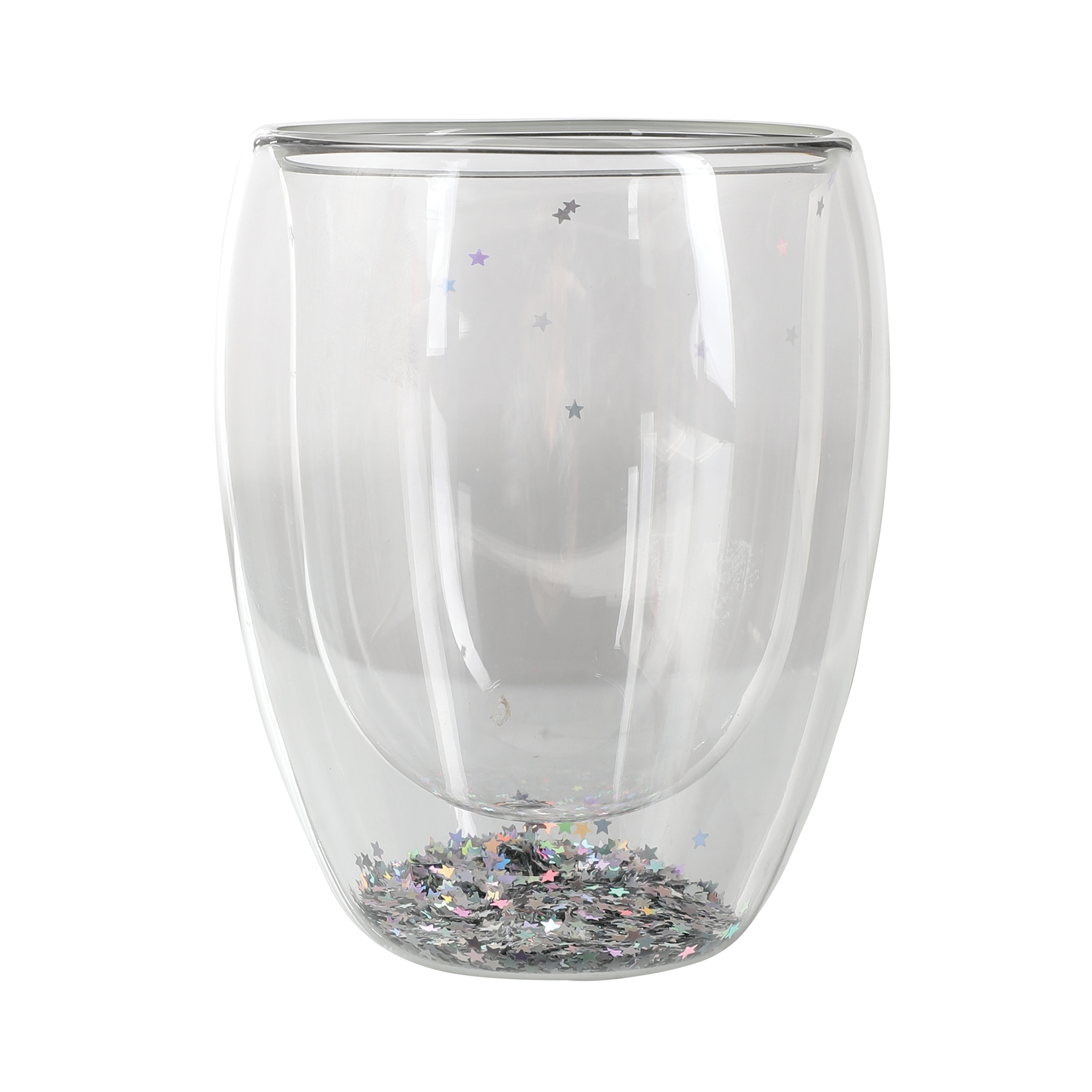 Mug double paroi confettis argentés