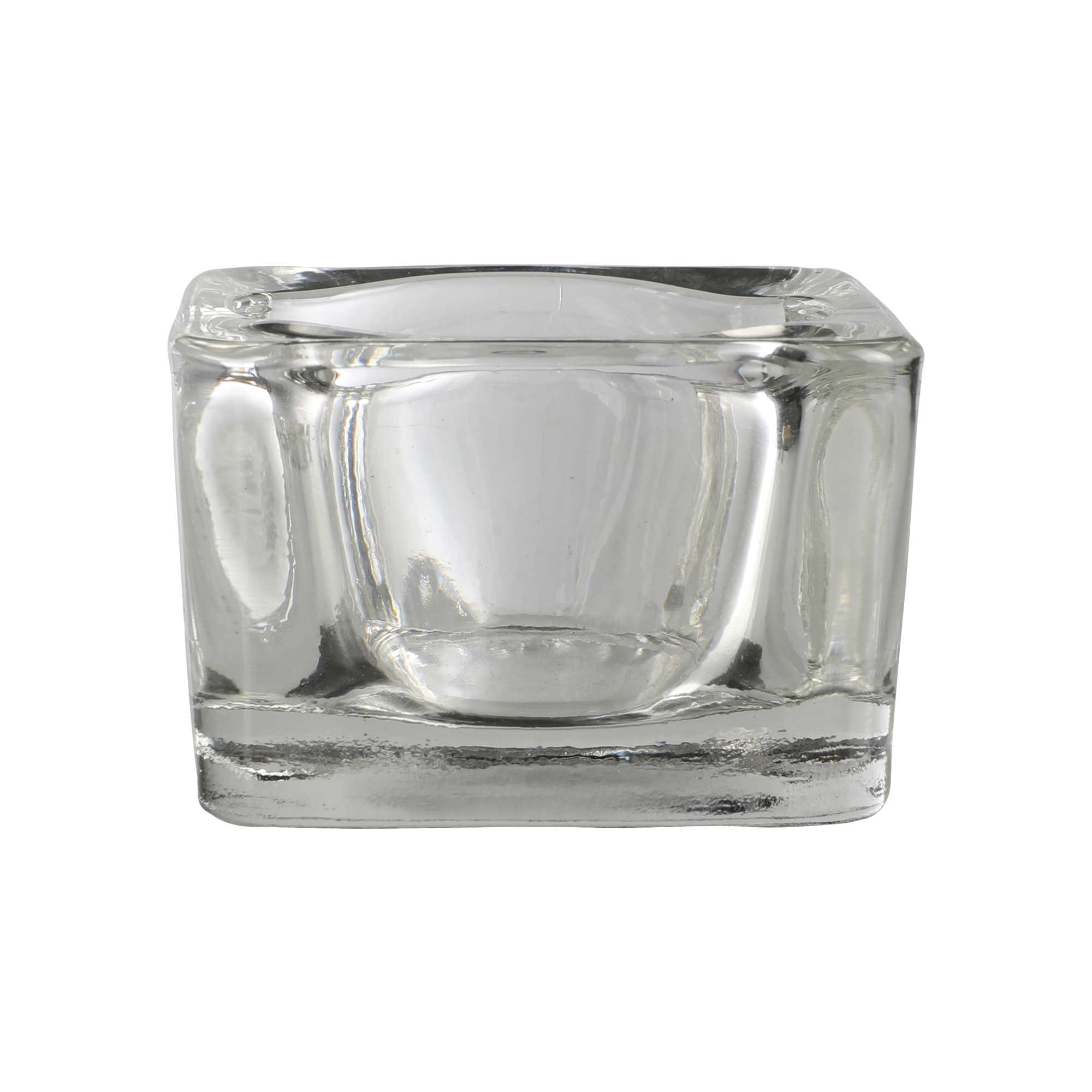 5 bougeoirs en verre transparents
