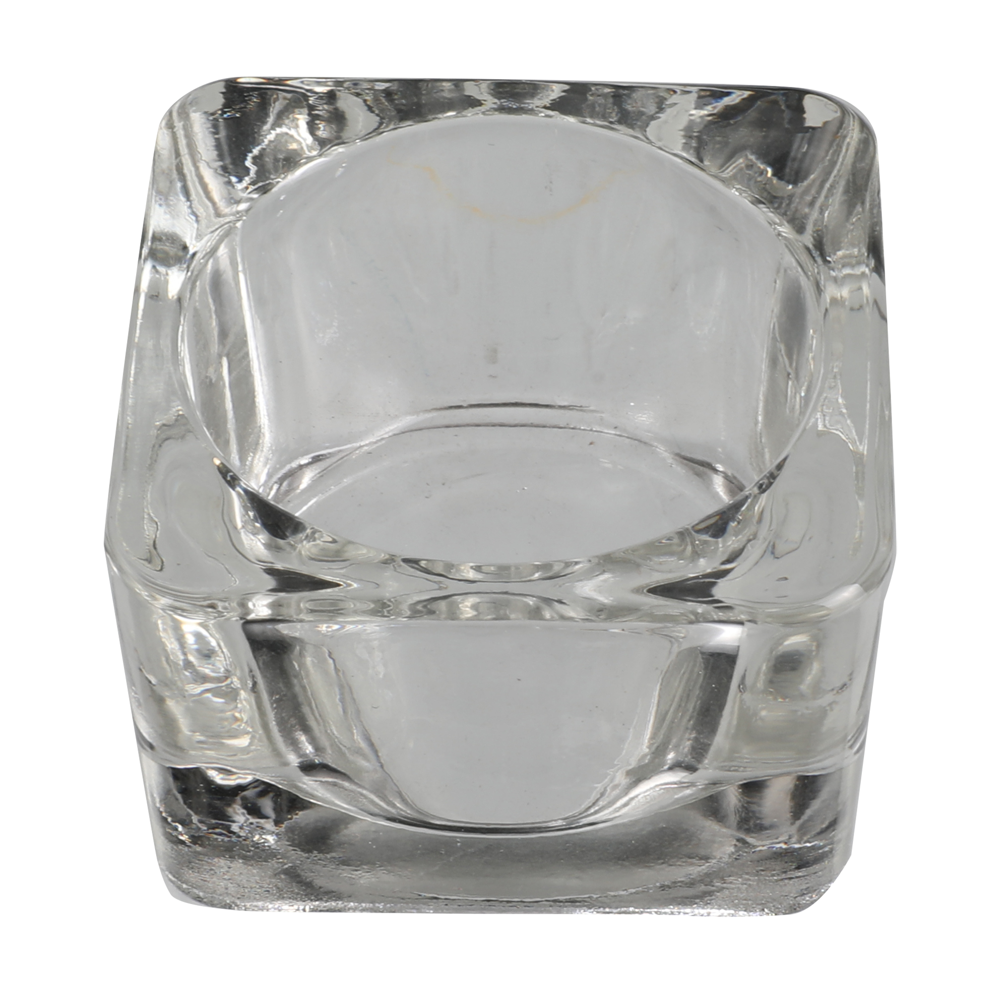 5 bougeoirs en verre transparents