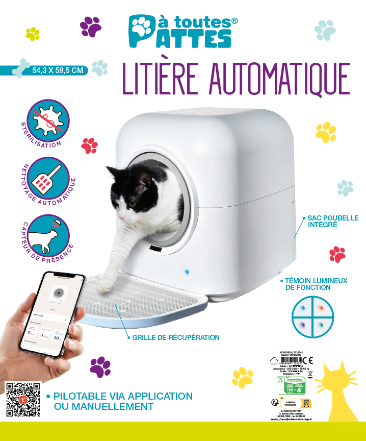 Litière autonettoyante