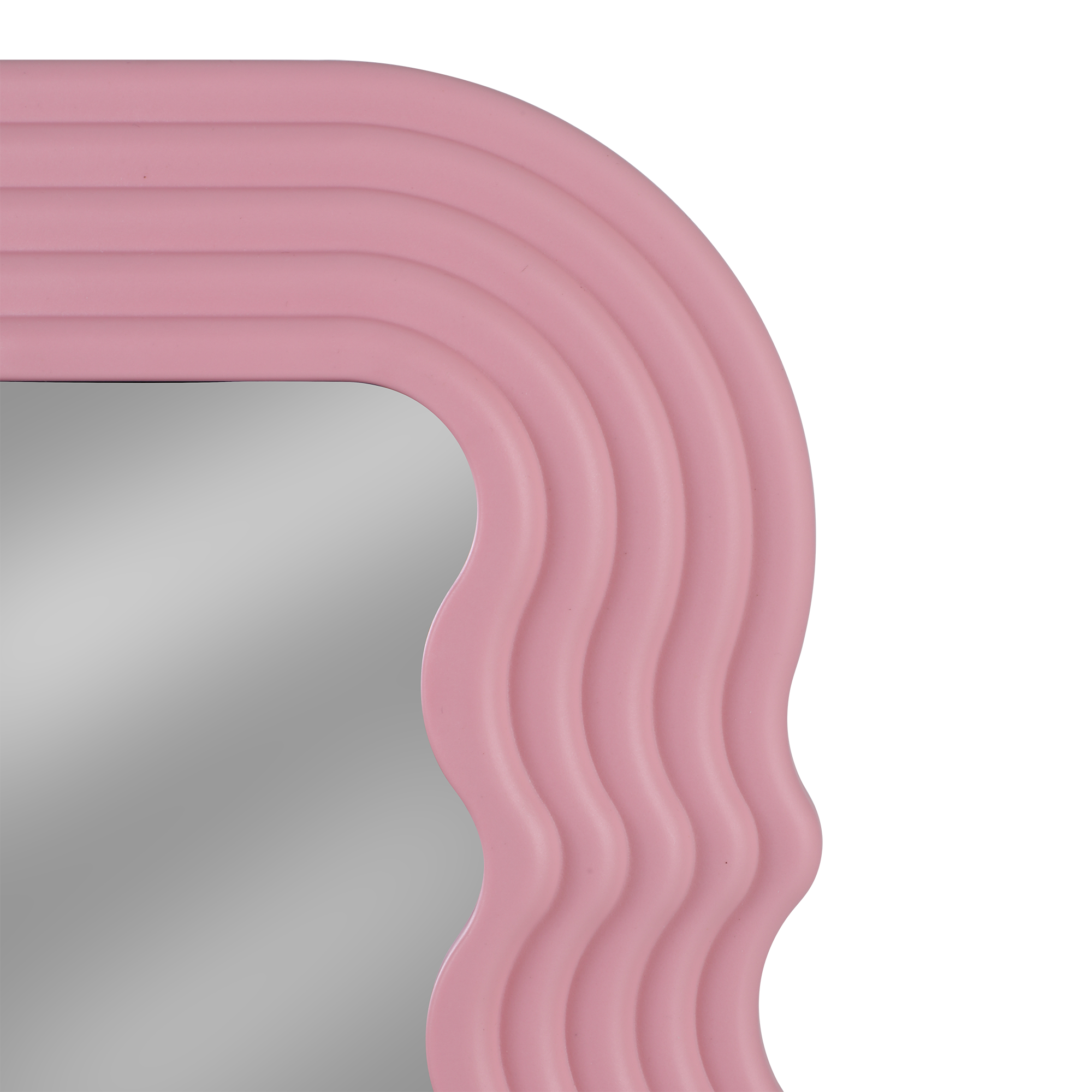 Miroir mural vague  - Rose