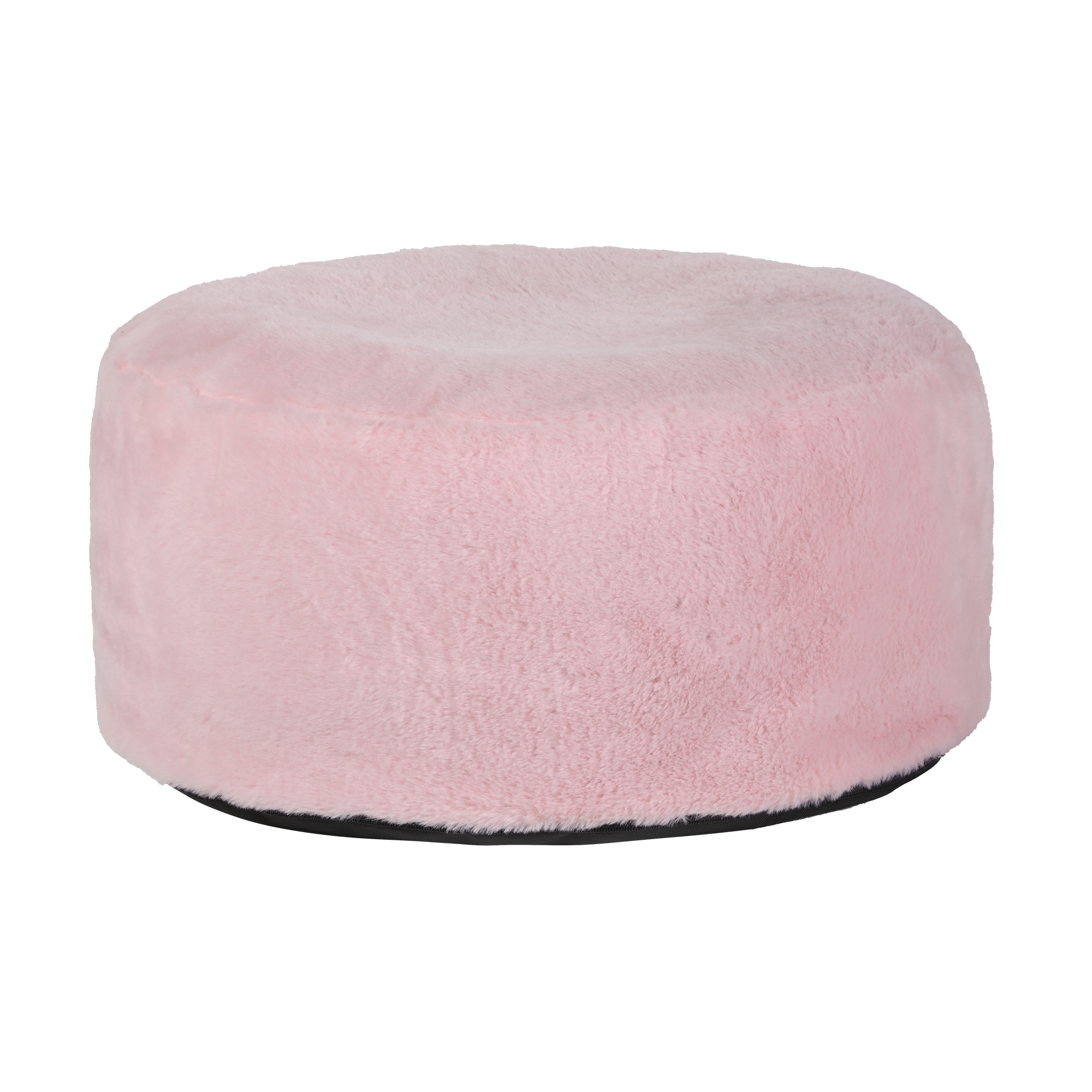 Pouf gonflable en fausse fourrure  - Blanc
