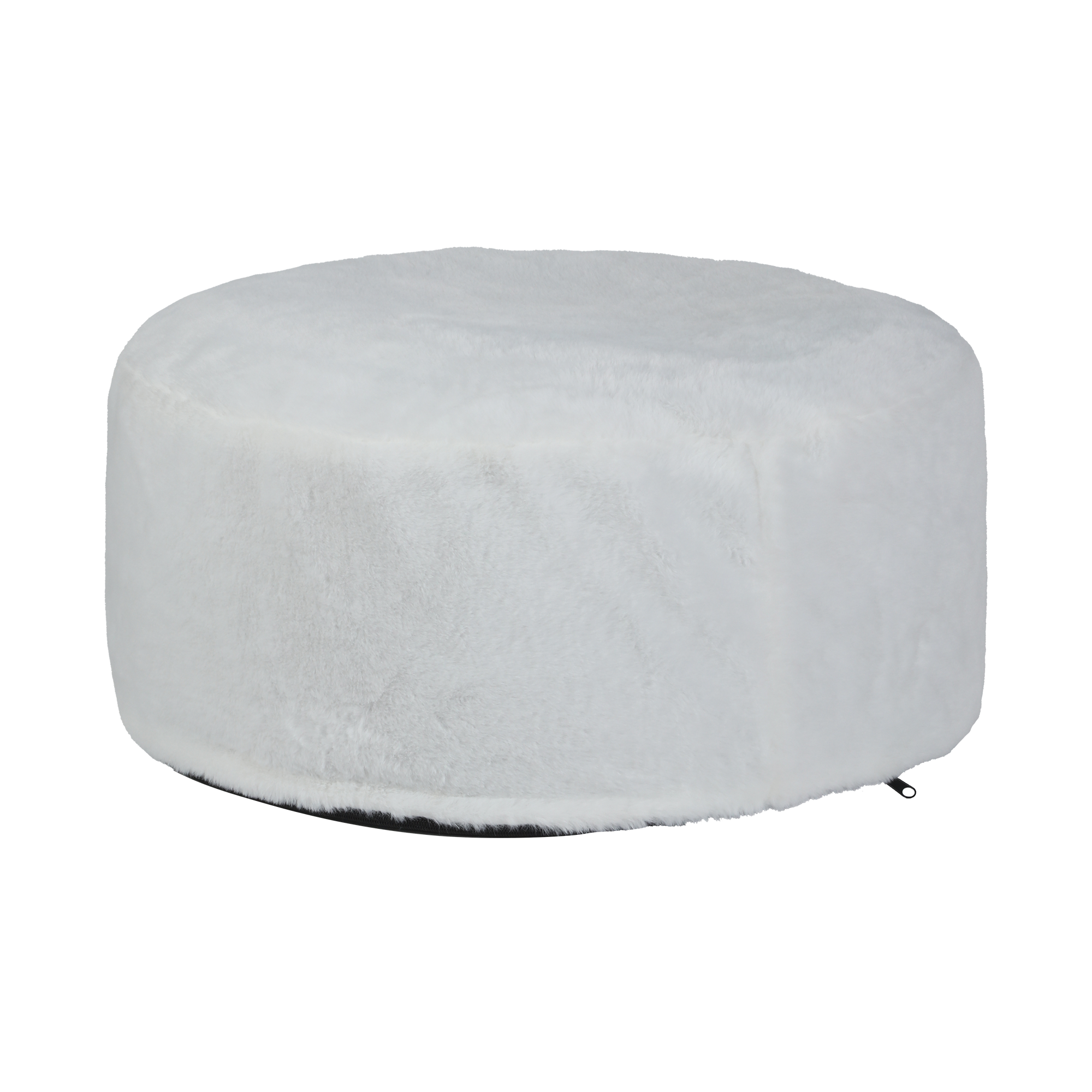 Pouf gonflable en fausse fourrure  - Rose