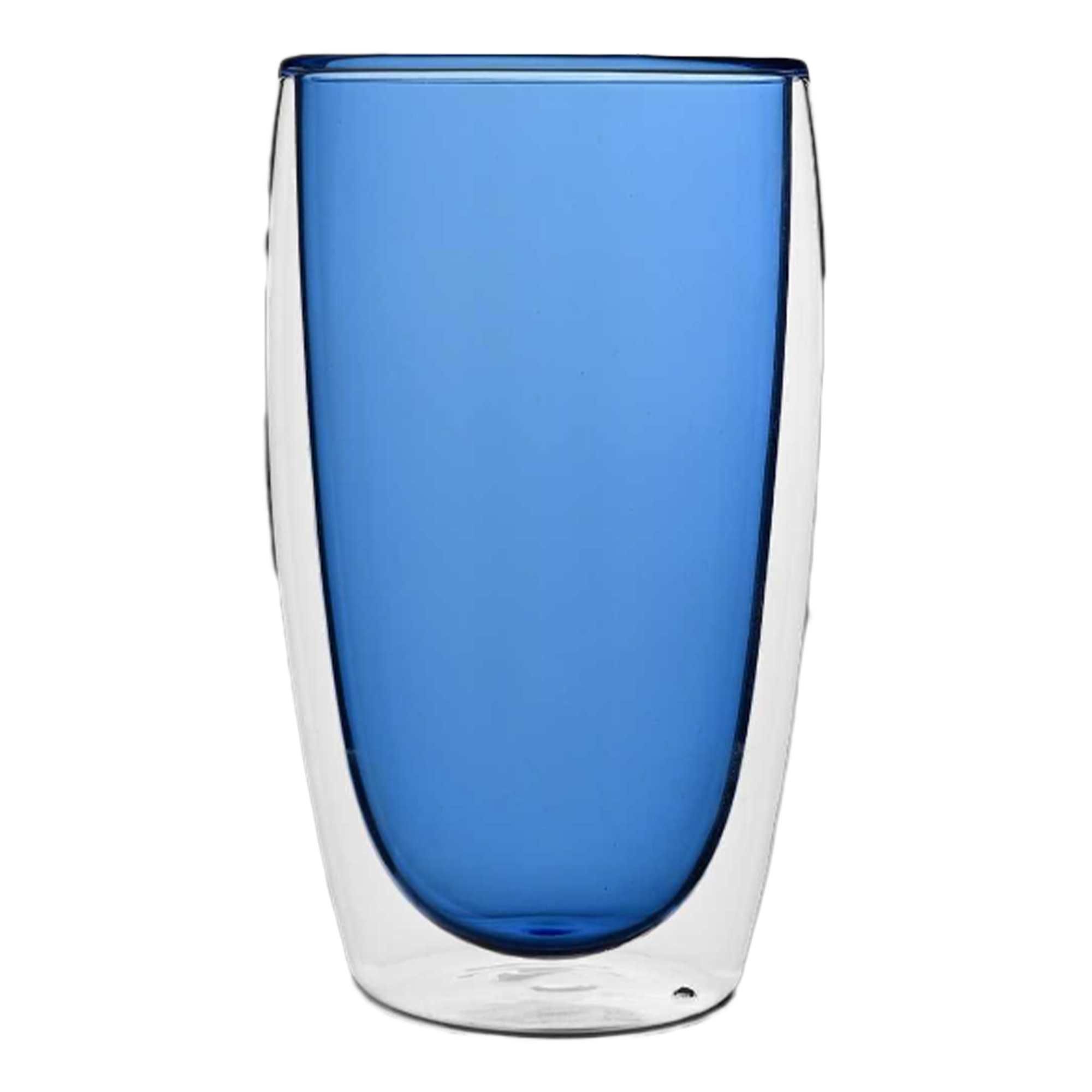Mug en verre double paroi coloré 450 ml  - Jaune
