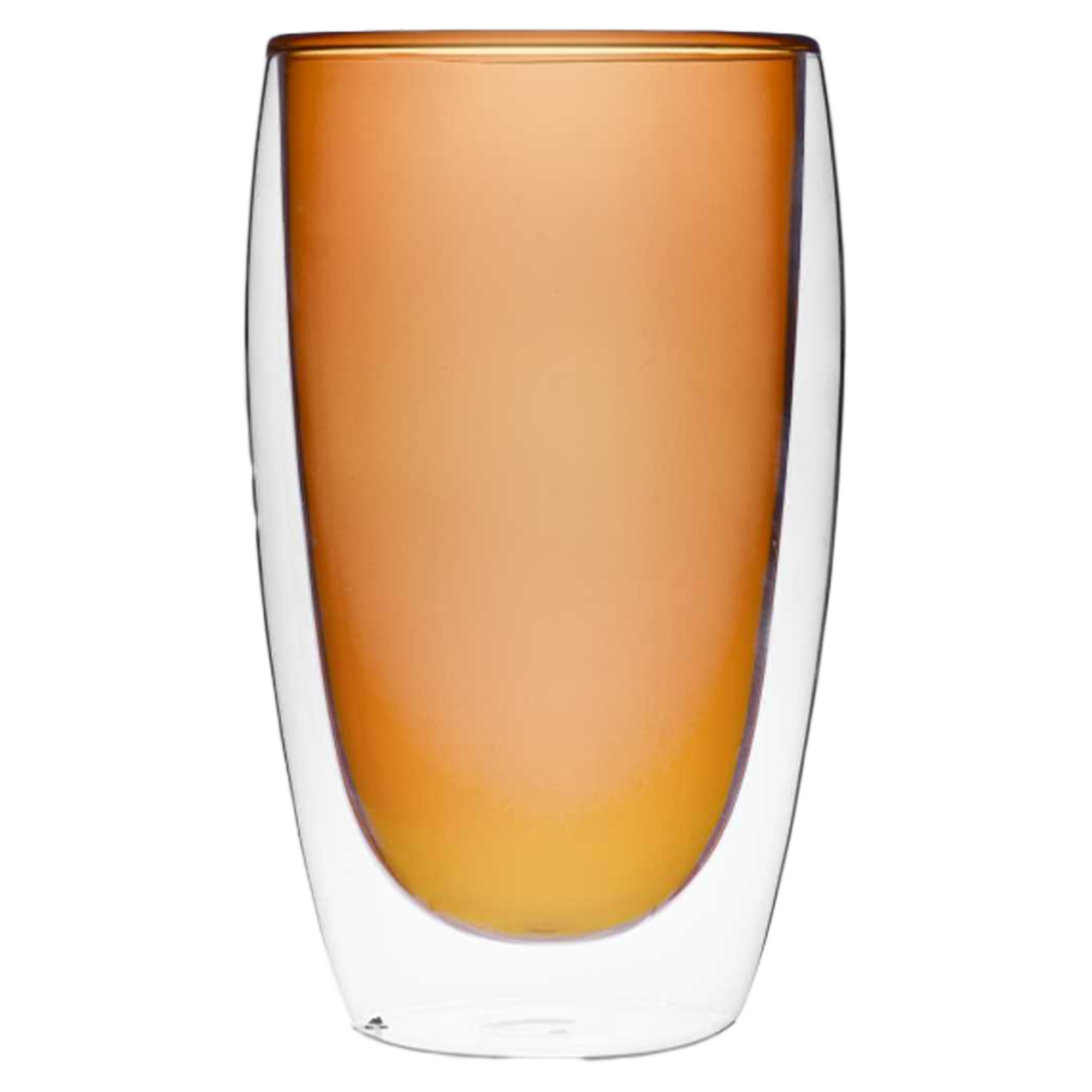 Mug en verre double paroi coloré 450 ml  - Jaune
