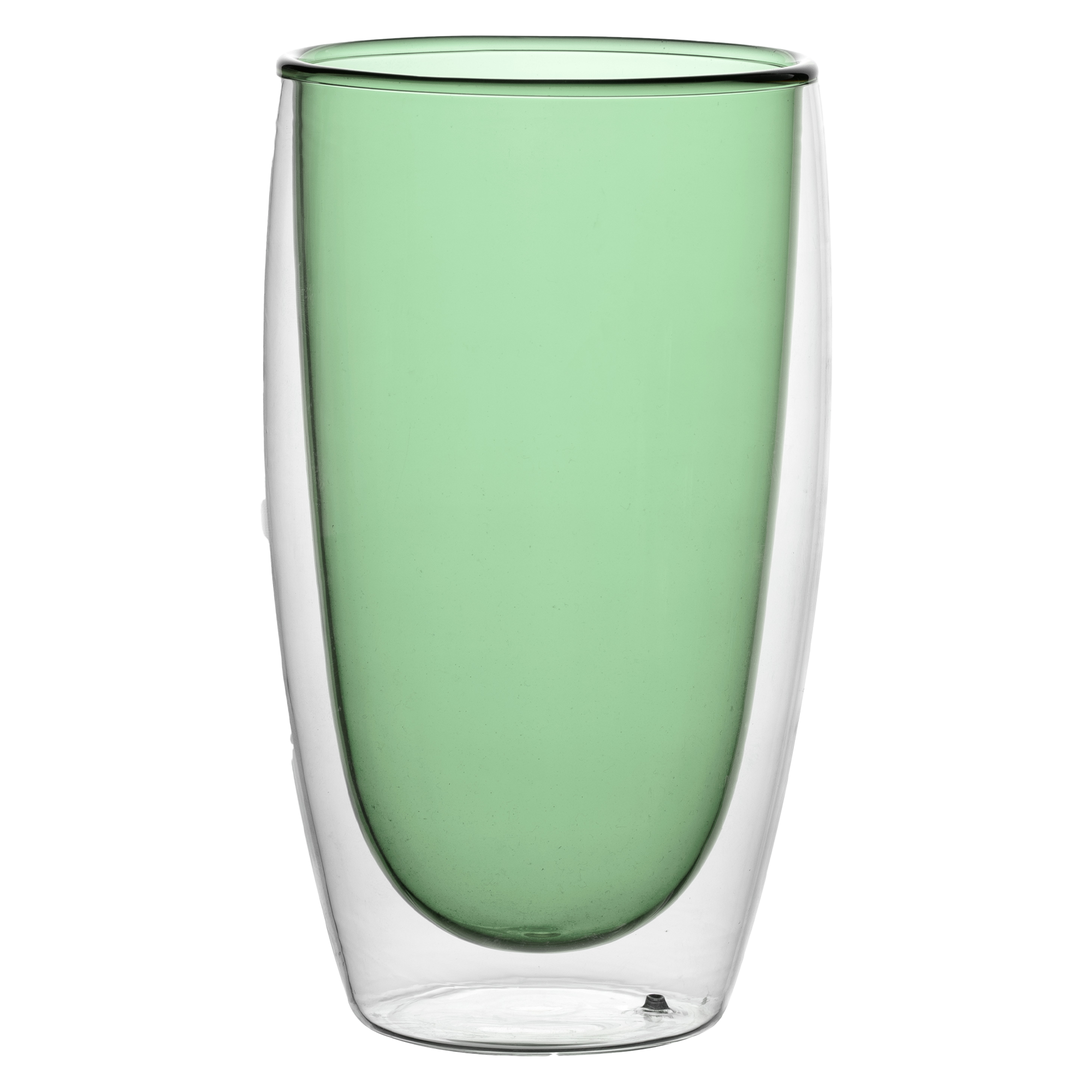 Mug en verre double paroi coloré 450 ml  - Marron