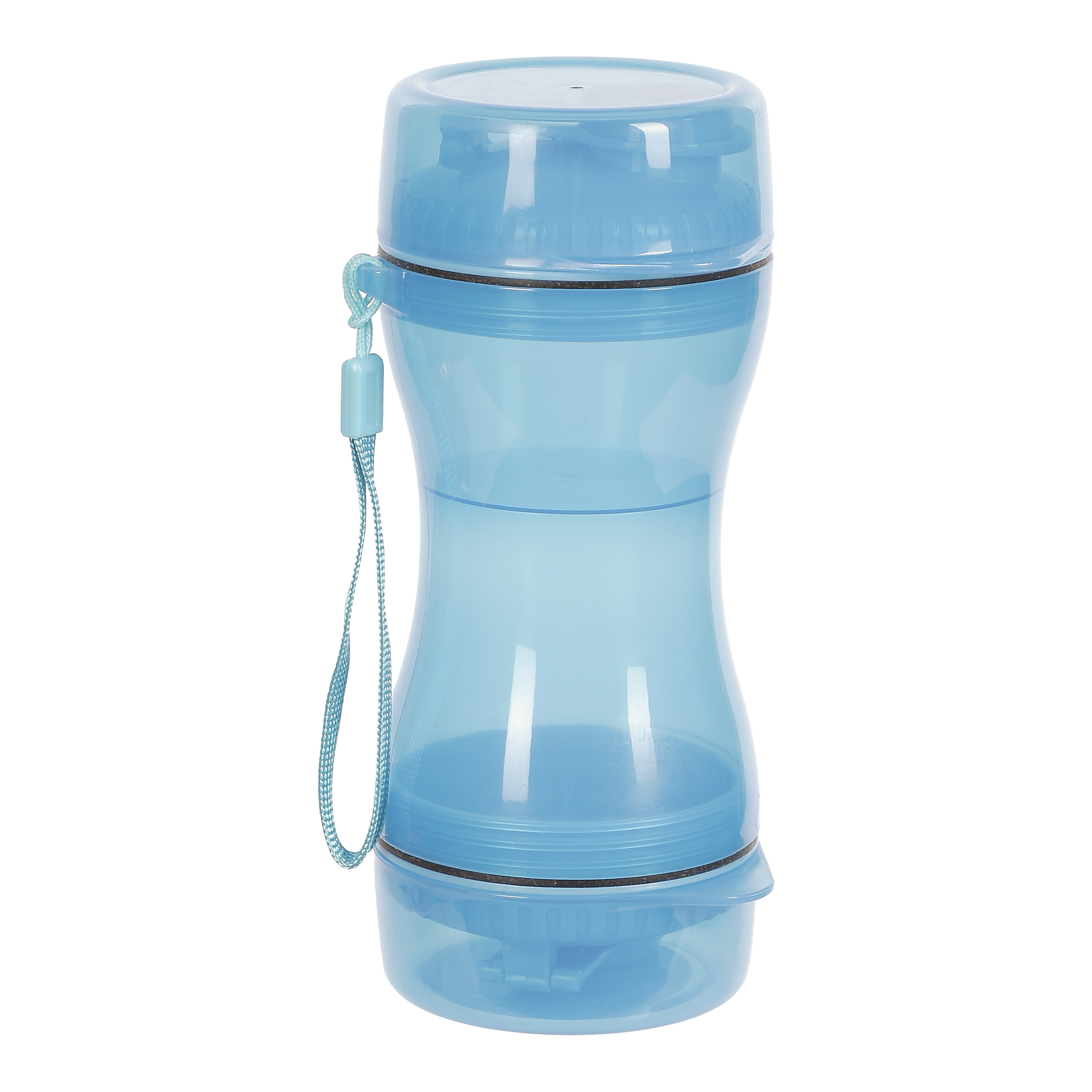 GOURDE POUR ANIMAUX 2 EN 1 PLASTIQUE 8.6X9.7X20CM