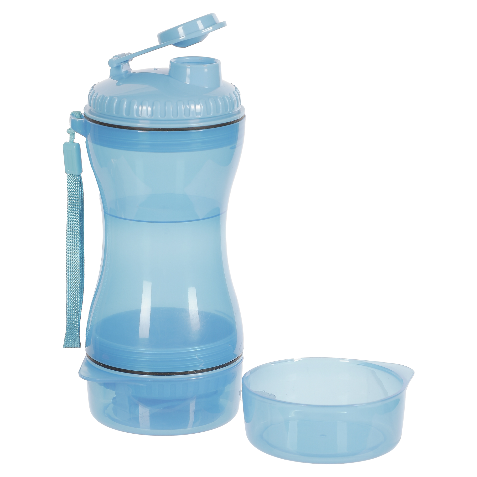 GOURDE POUR ANIMAUX 2 EN 1 PLASTIQUE 8.6X9.7X20CM