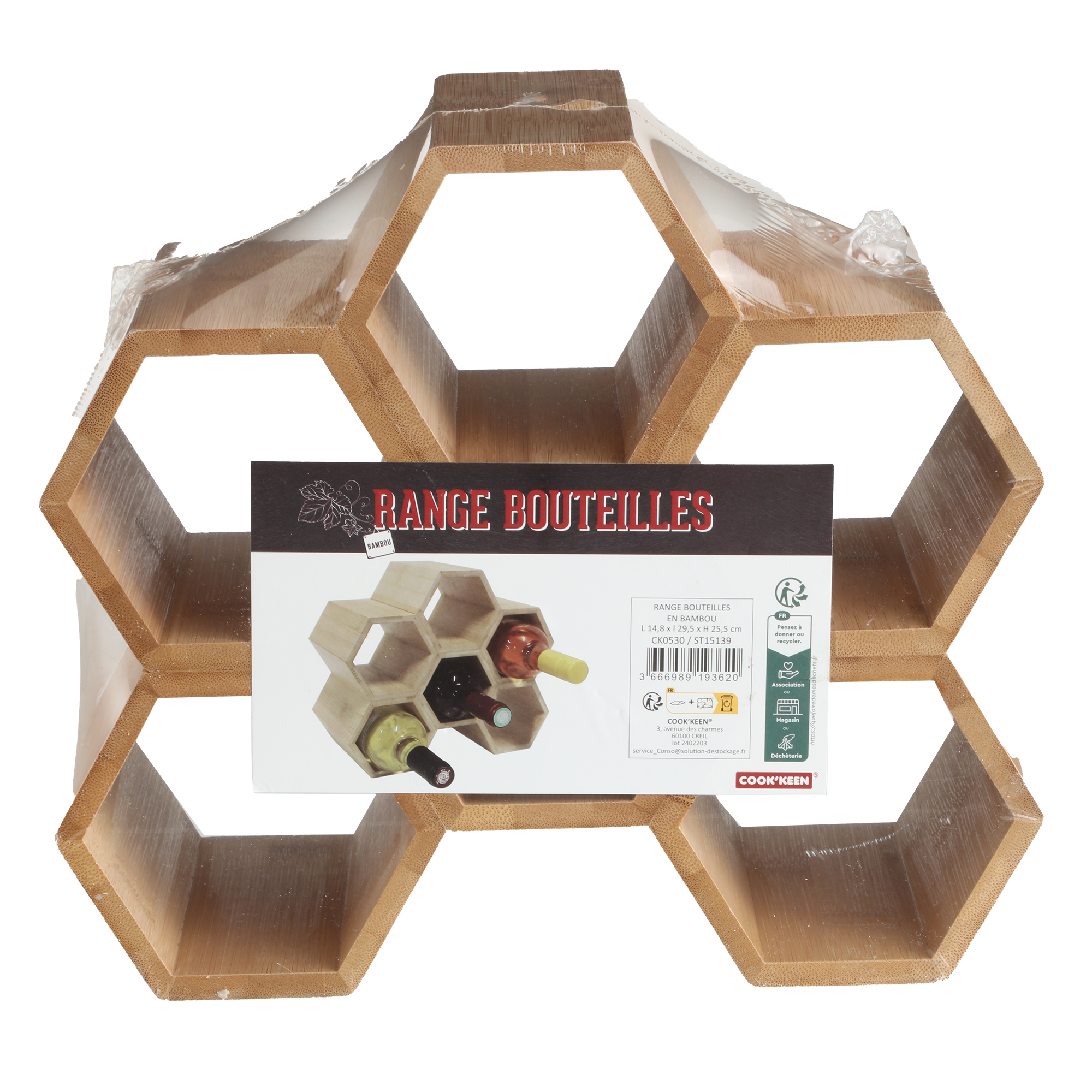 Range 6 bouteilles en bambou