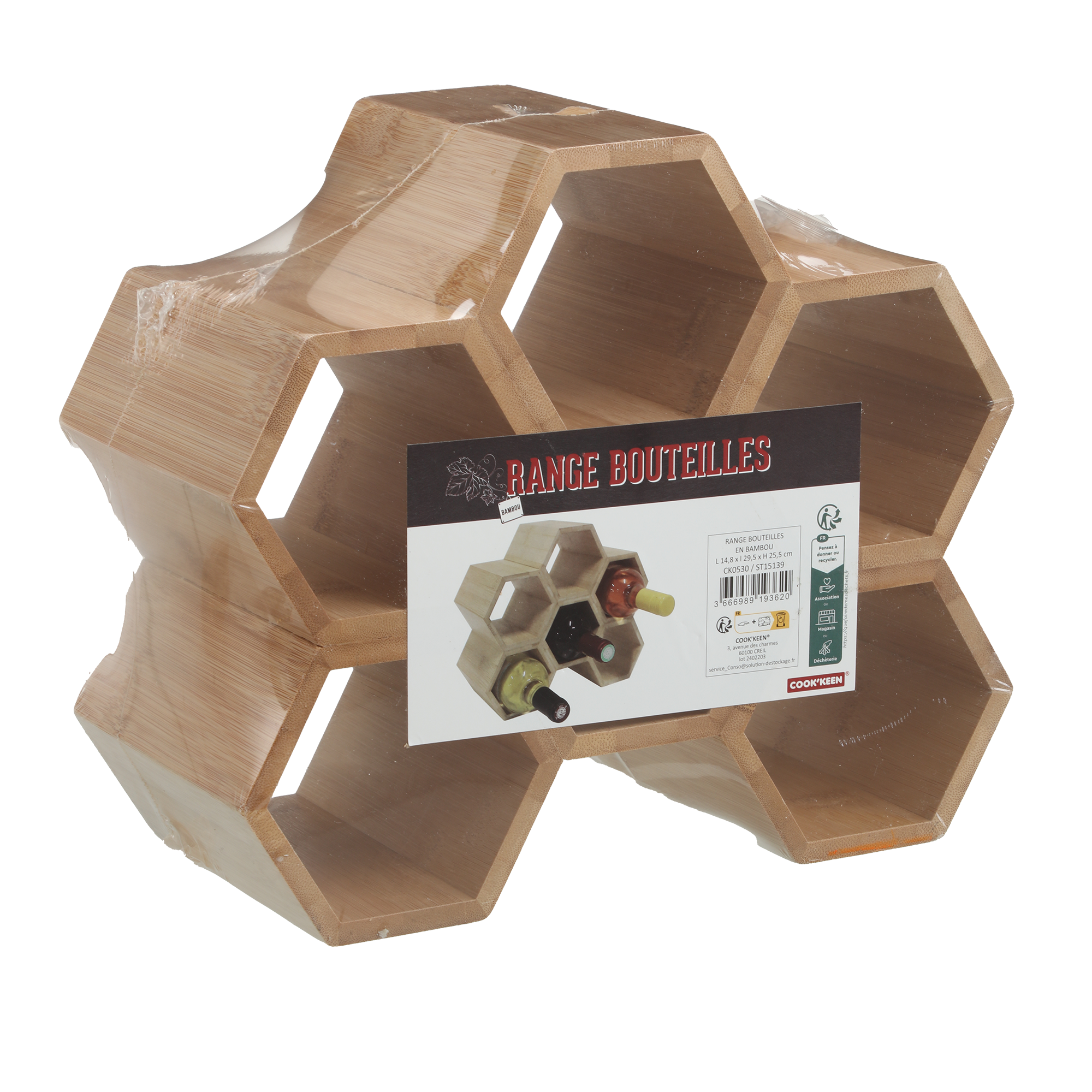 Range 6 bouteilles en bambou