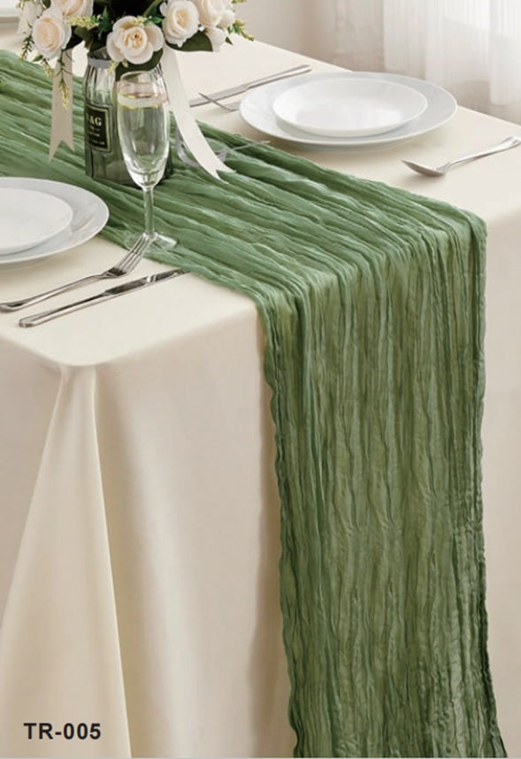 Chemin de table uni 300x90 cm  - Blanc