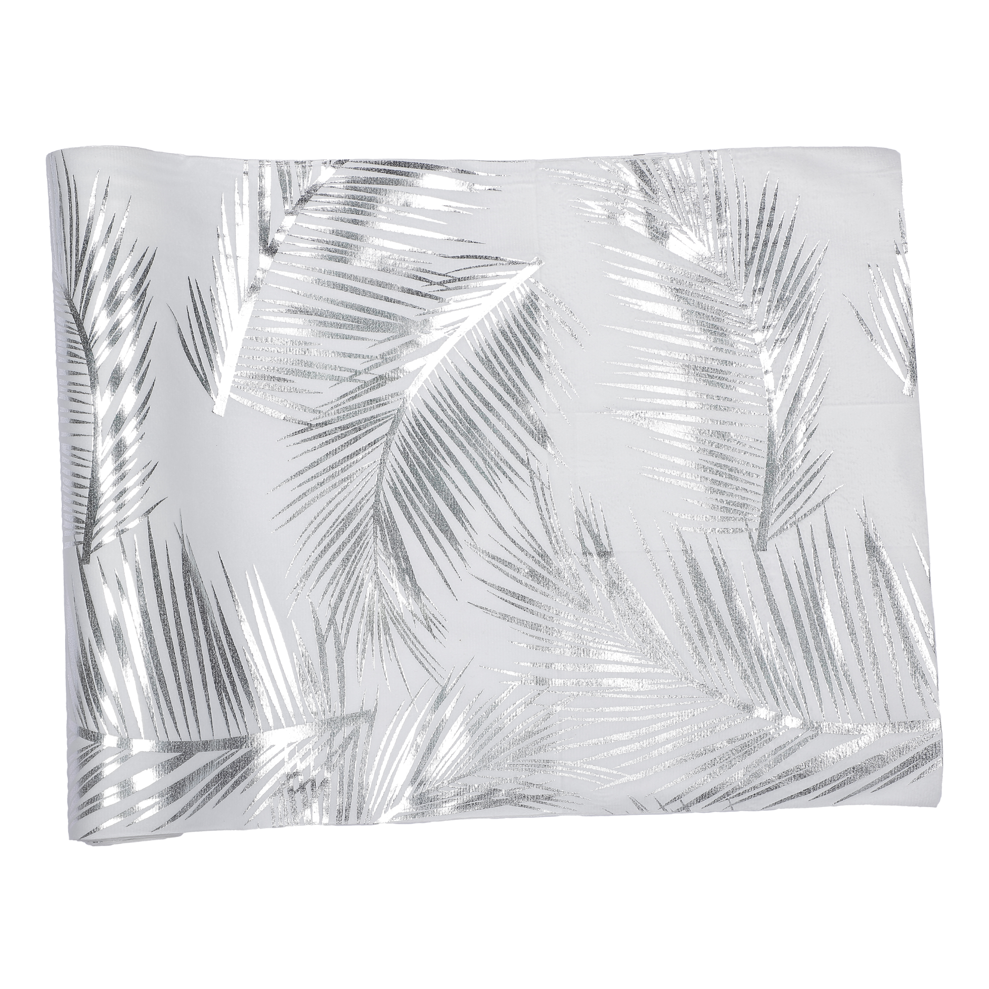 Chemin de table polyester palme doré  - Argent
