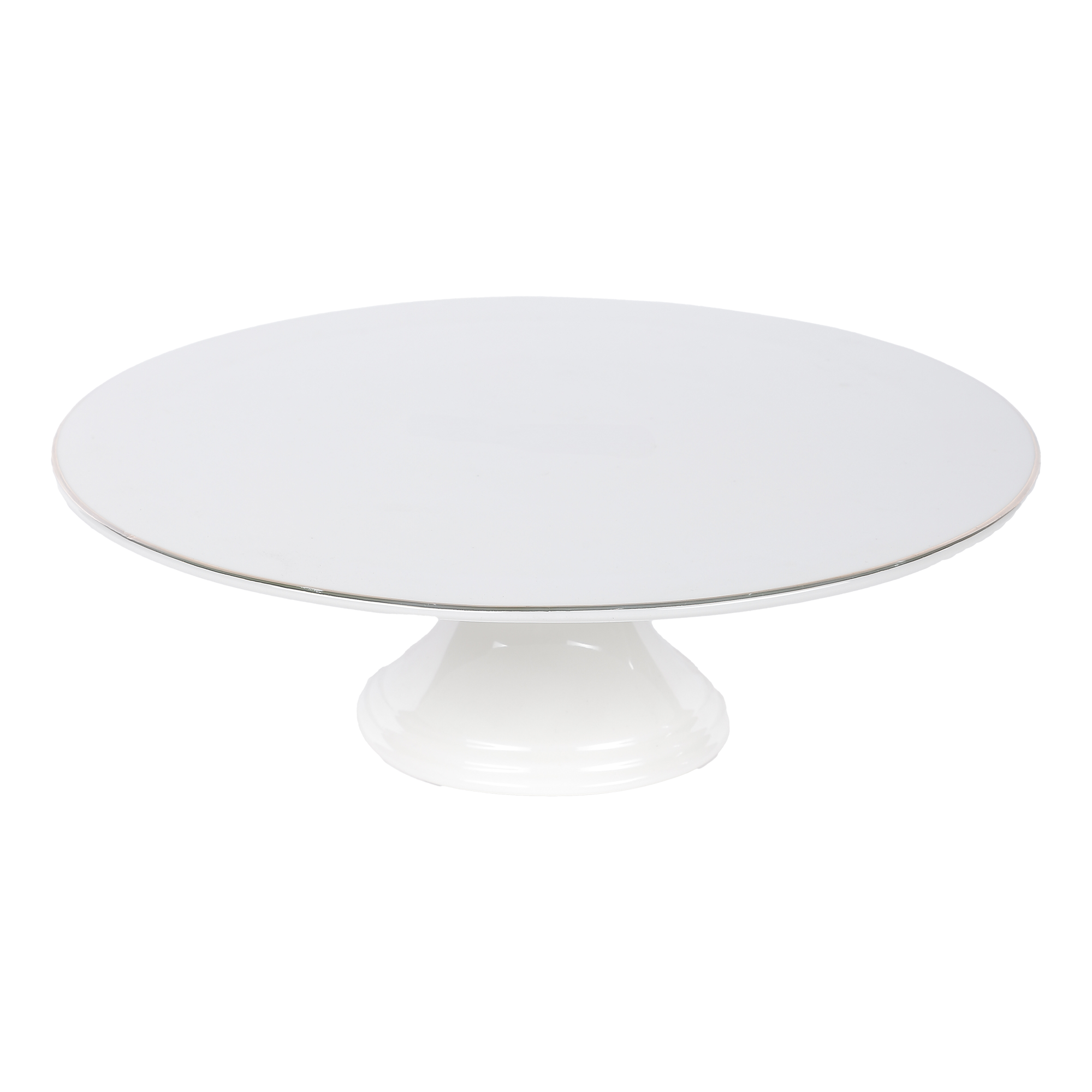 Support à gâteau avec bordure dorée céramique
