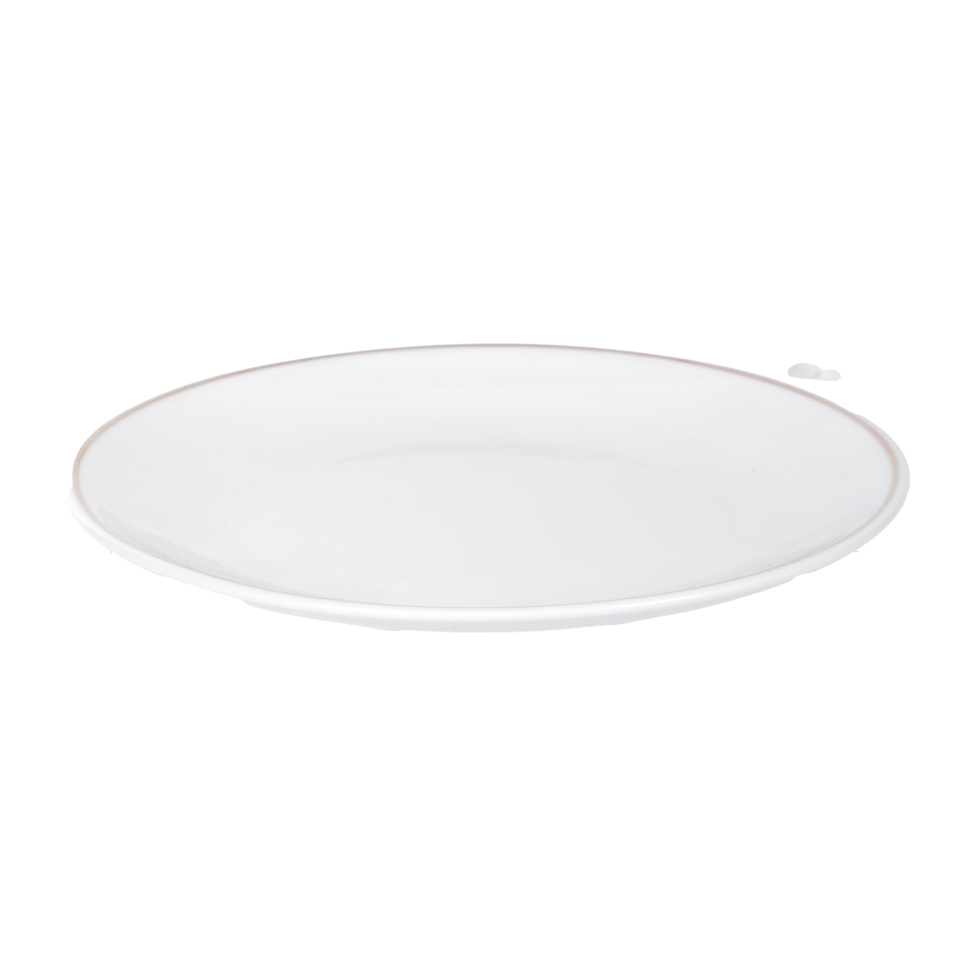 Assiette à dessert avec bordure dorée porcelaine