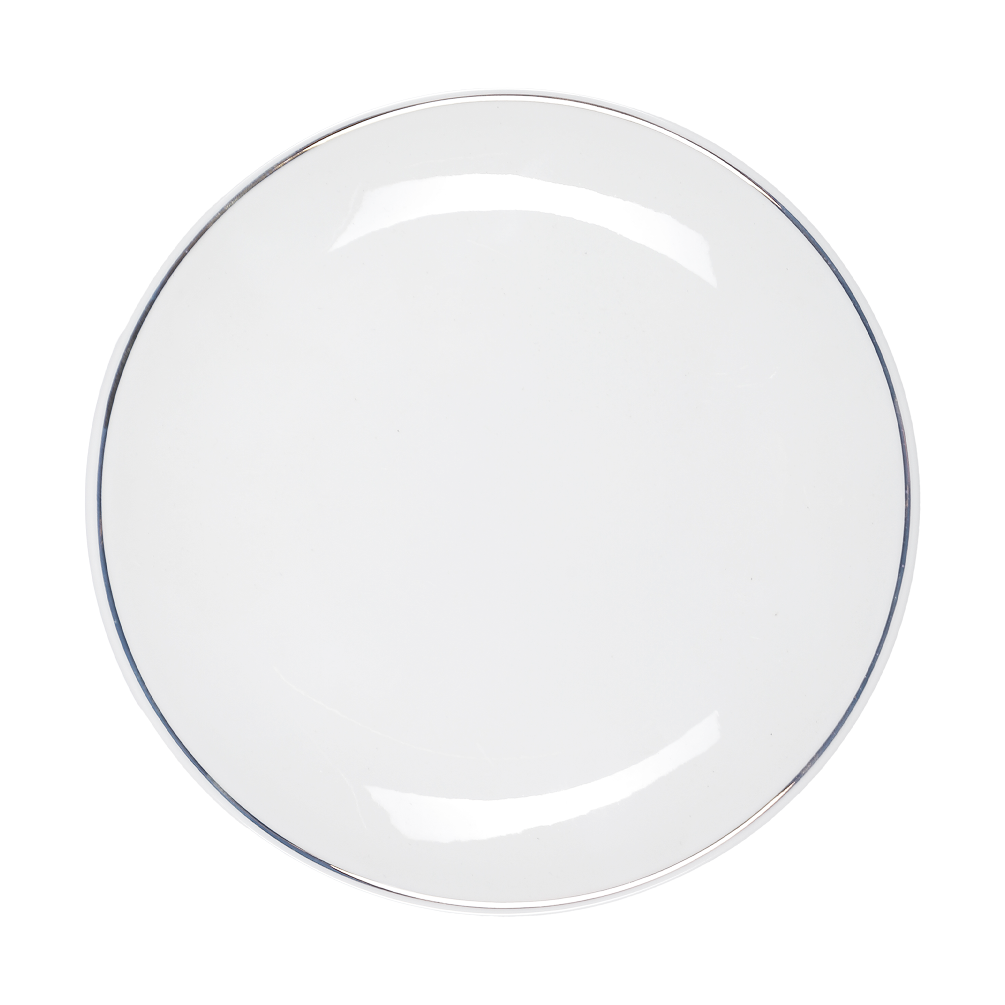 Assiette à dessert avec bordure dorée porcelaine