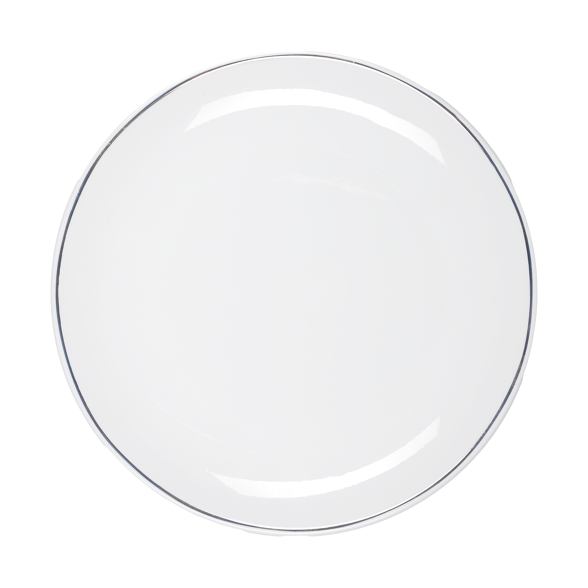 Assiette plate avec bordure dorée porcelaine