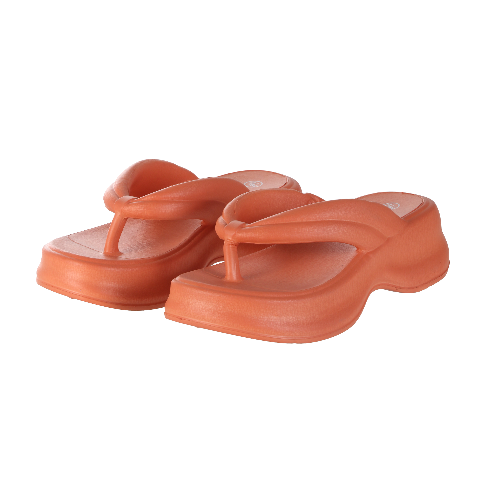 Tongs compensées  - Orange