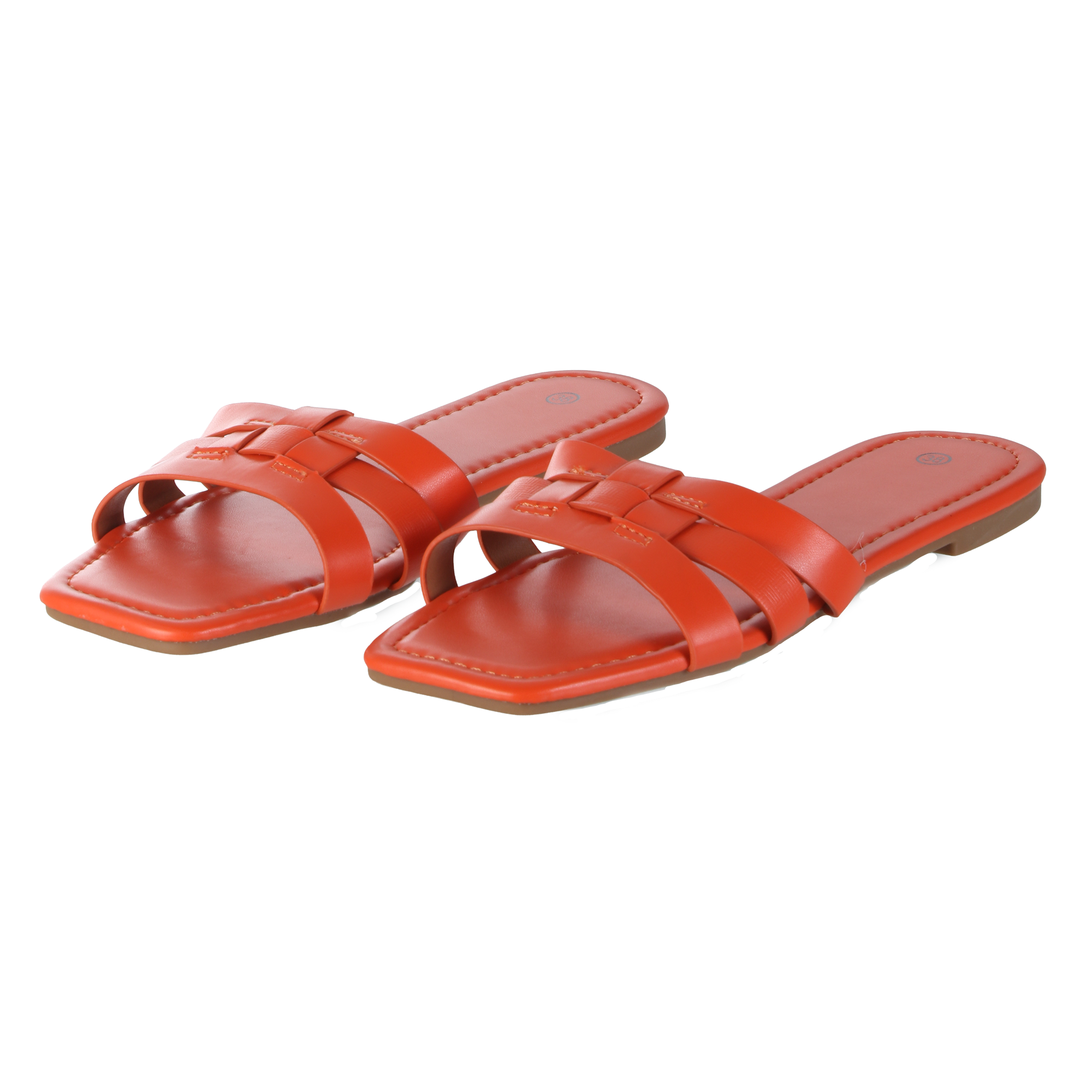 Mules plates  - Rouge
